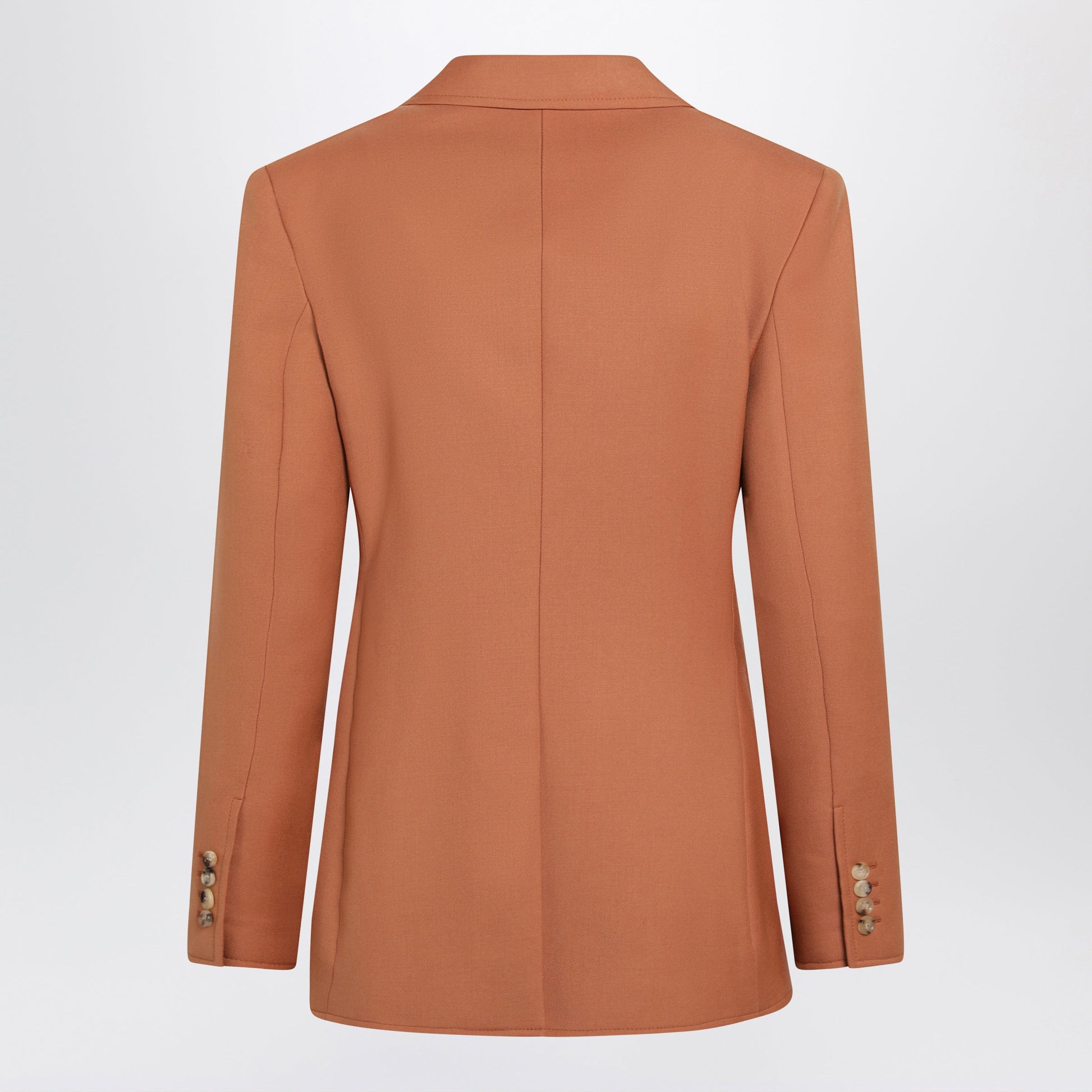 Chloe Single-Breasted Jacket In Burnt Orange Wool Gabardine Women CHLOE