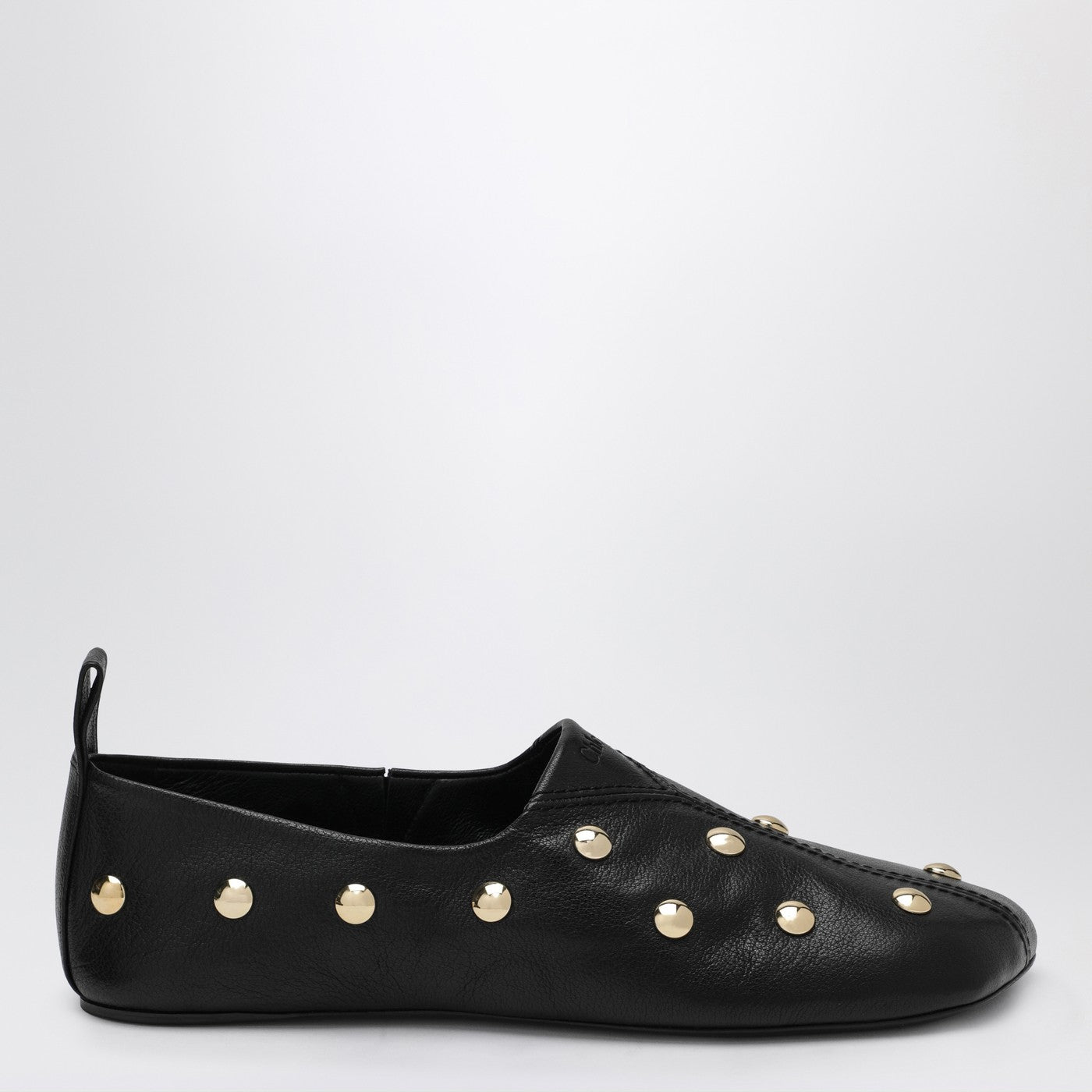 Chloe Black Rita Ballerinas In Studded Leather Women CHLOE