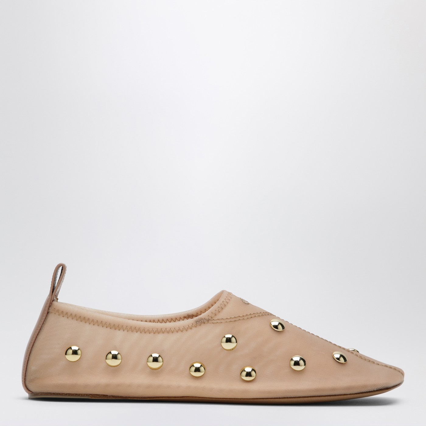 Chloe Rita Blushy Beige Ballet Flats In Transparent Mesh Women CHLOE