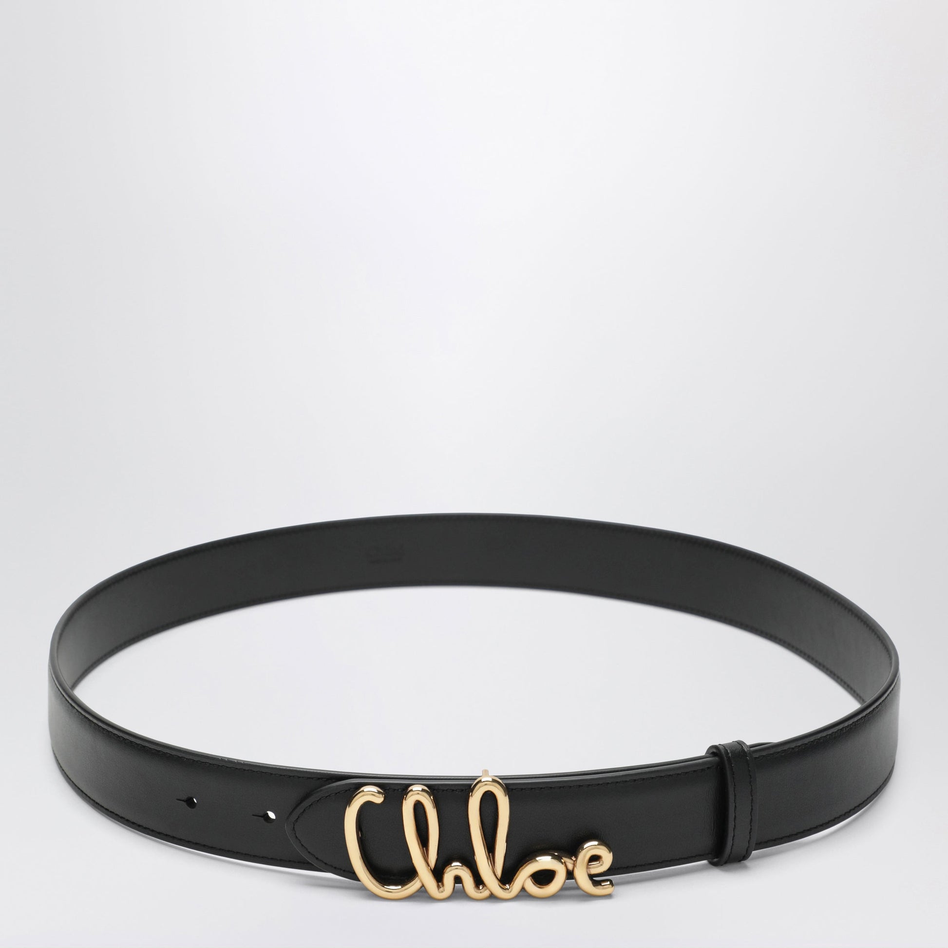 Chloe Iconic Calfskin Leather Belt In Black Women CHLOE