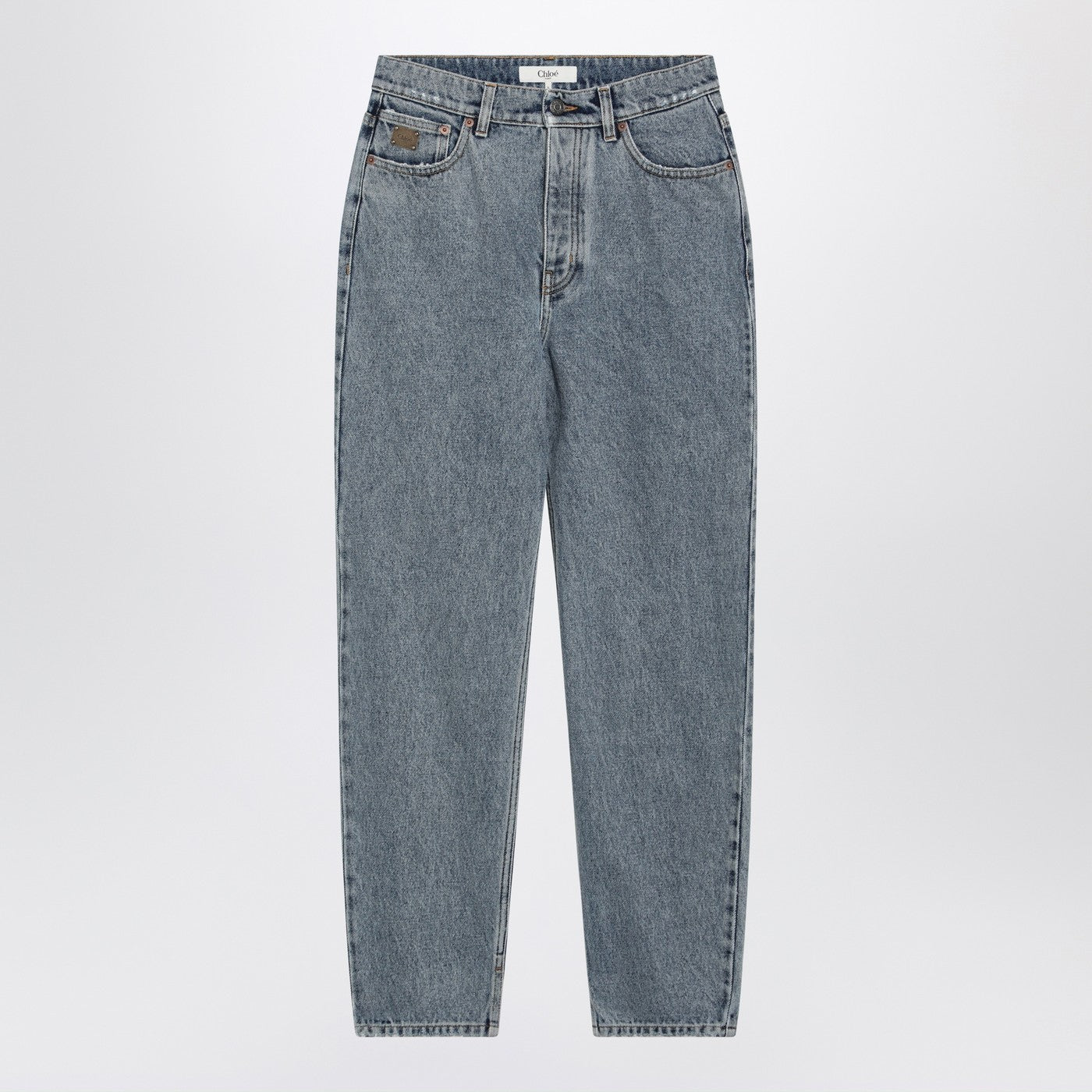 Chloe Light Indigo High-Waisted Tapered Jeans Women CHLOE