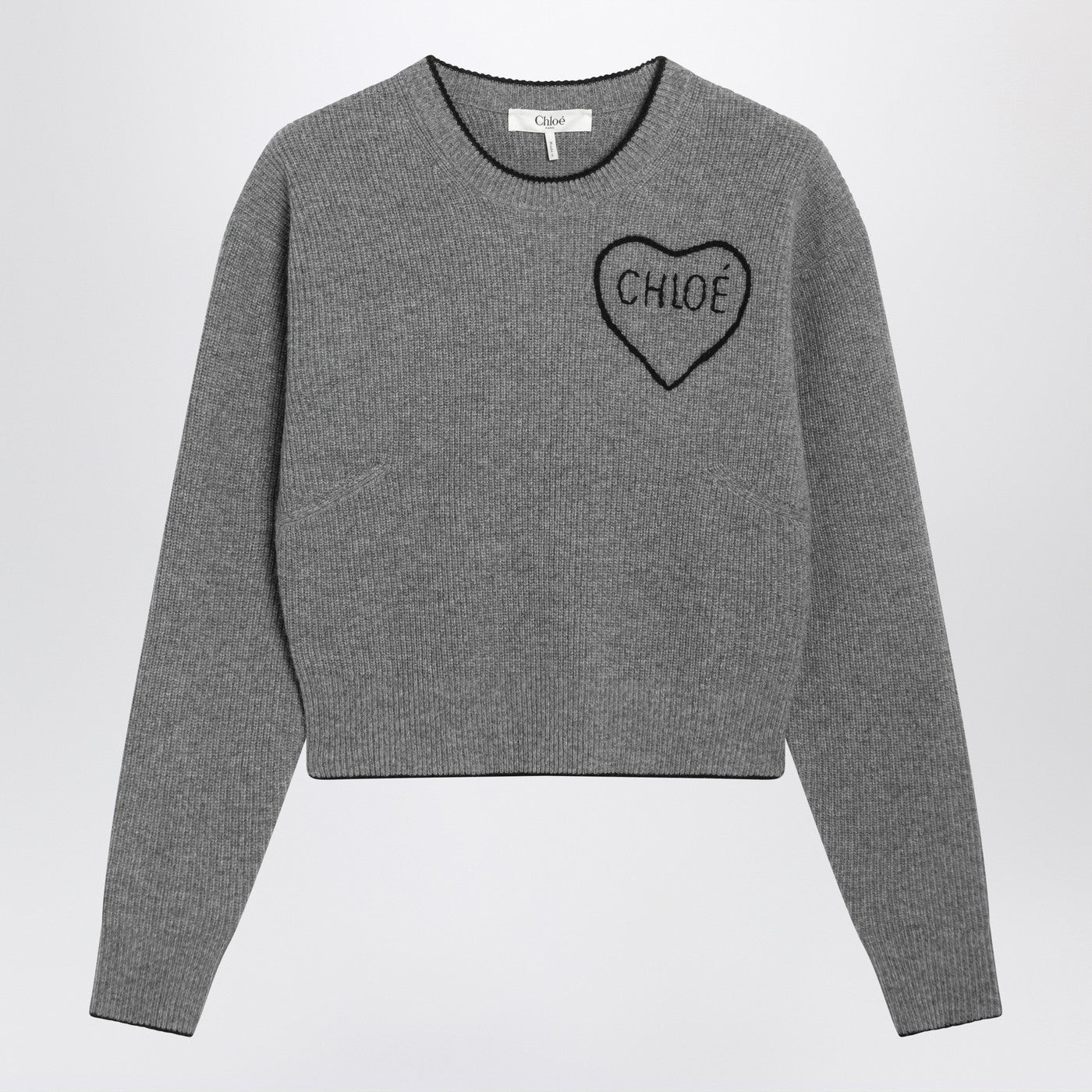 Chloe Gray Wool And Cashmere Sweater Women CHLOE