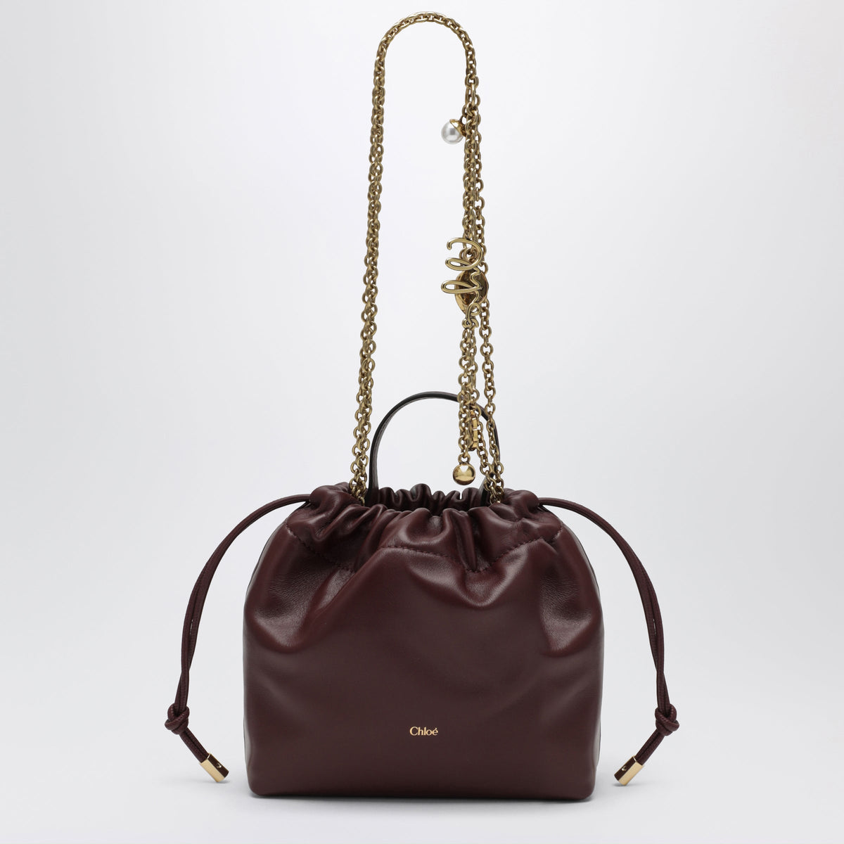 Chloe Chloe Icons Mini Shoulder Bag, Burgundy Women CHLOE
