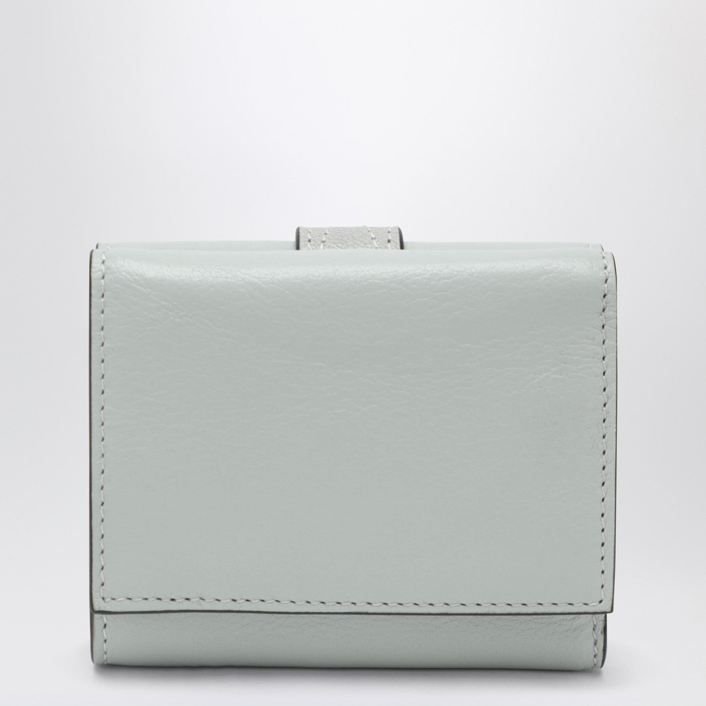 Chloe Paddington Mini Trifold Wallet In Aqua Blue Leather Women CHLOE