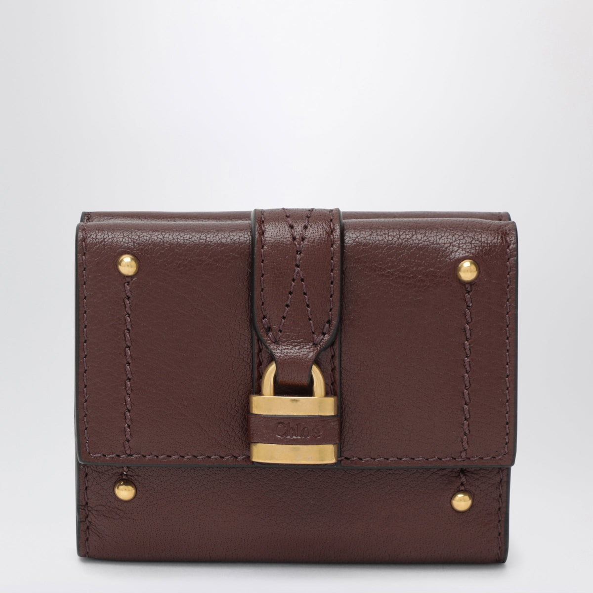 Chloe Paddington Mini Trifold Wallet In Brown Leather Women CHLOE