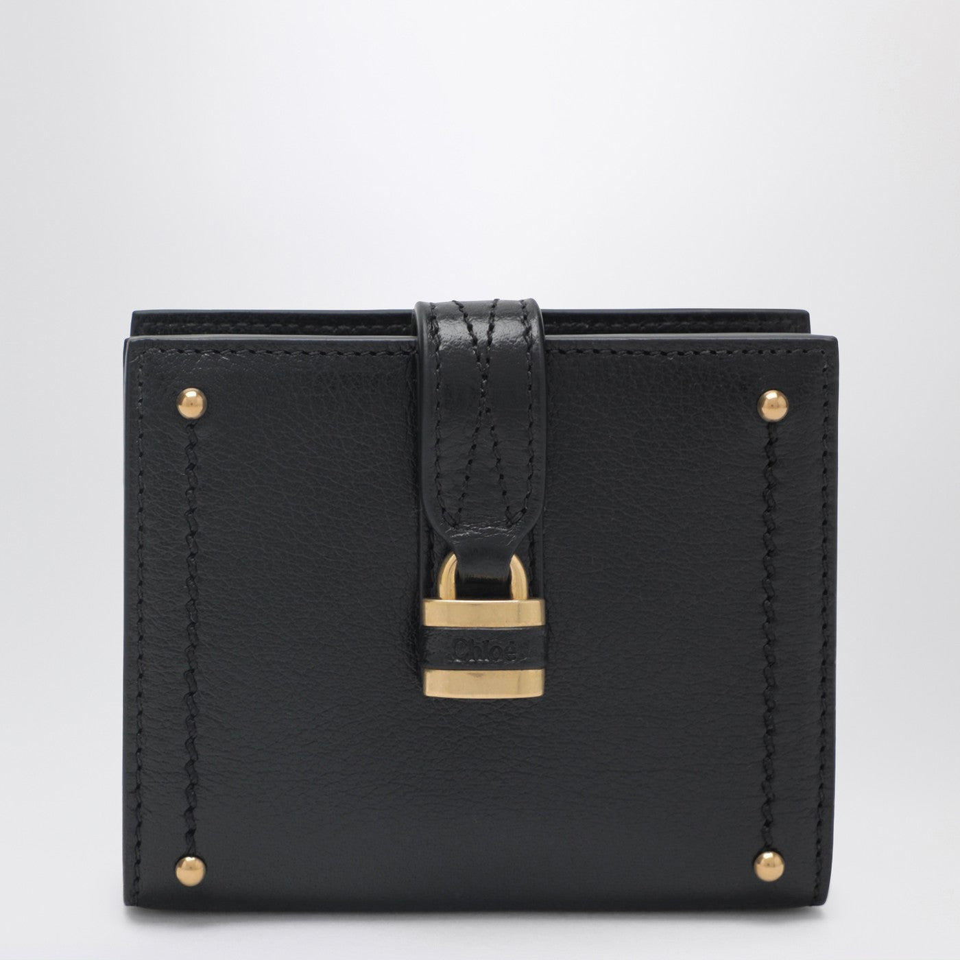 Chloe Paddington Square Wallet In Black Leather Women CHLOE