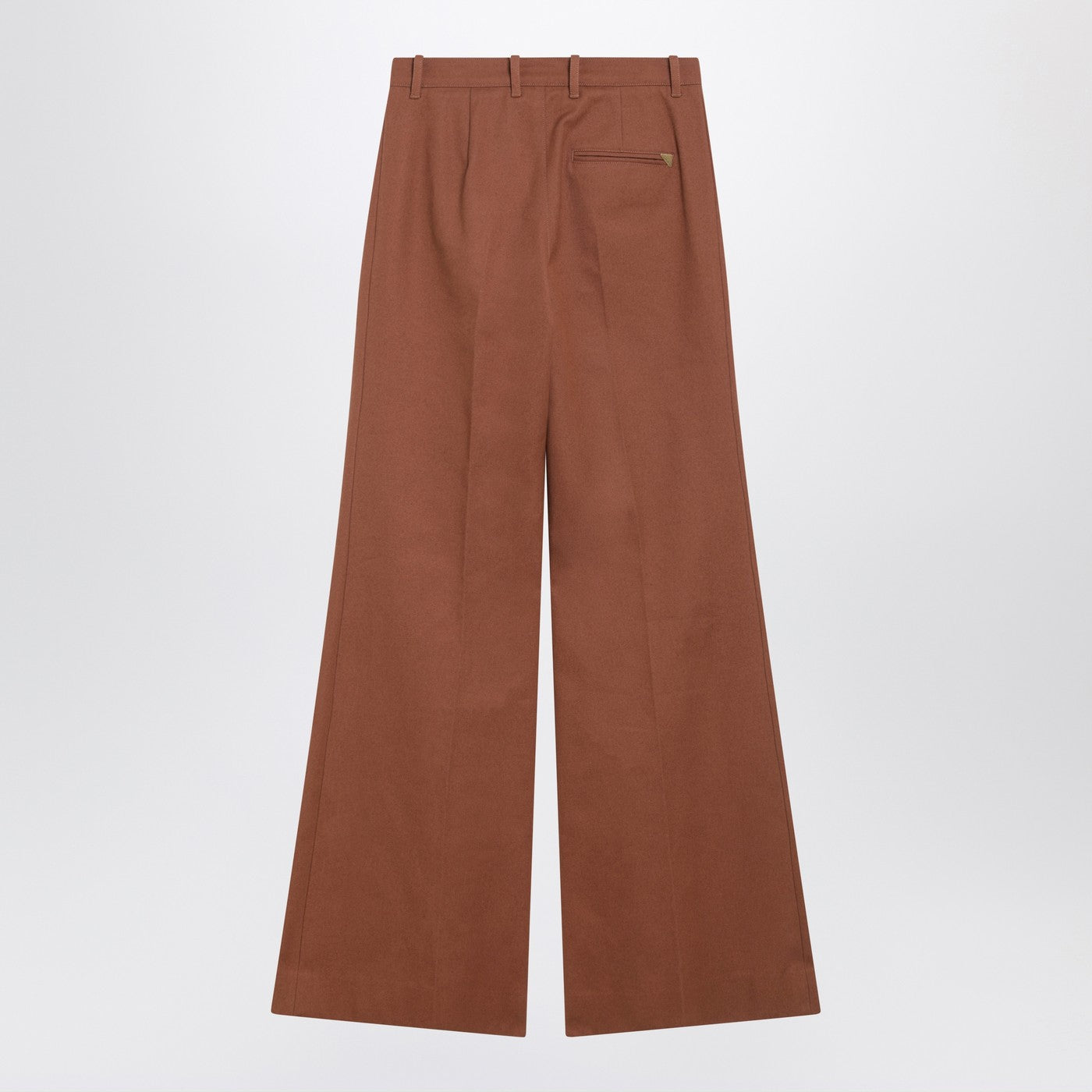 Chloe Flared Cotton Trousers In Nougat Colour Women CHLOE