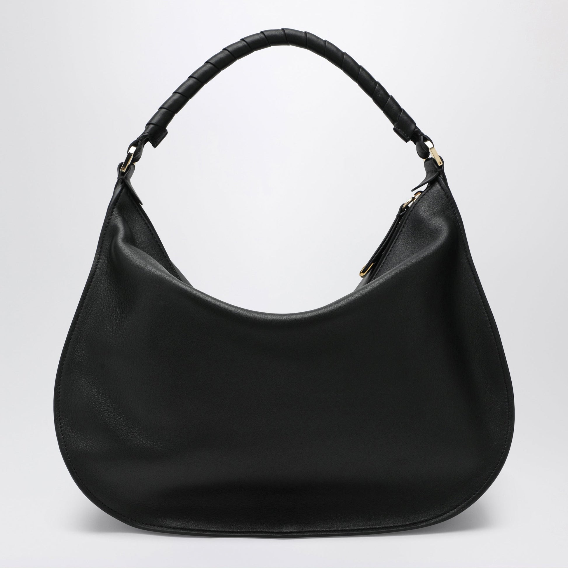 Chloe Black Leather Marcie Shoulder Bag Women CHLOE