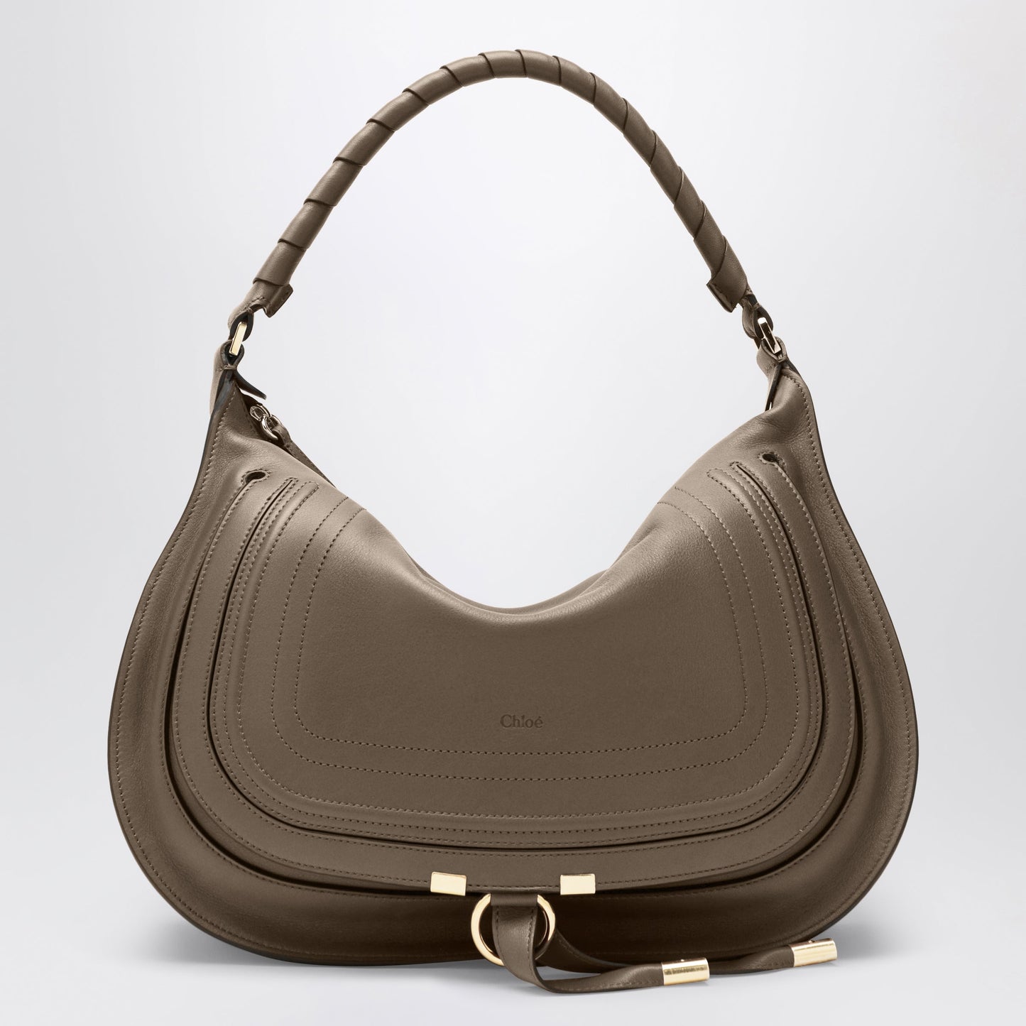 Chloe Taupe Marcie Shoulder Bag In Leather Women CHLOE