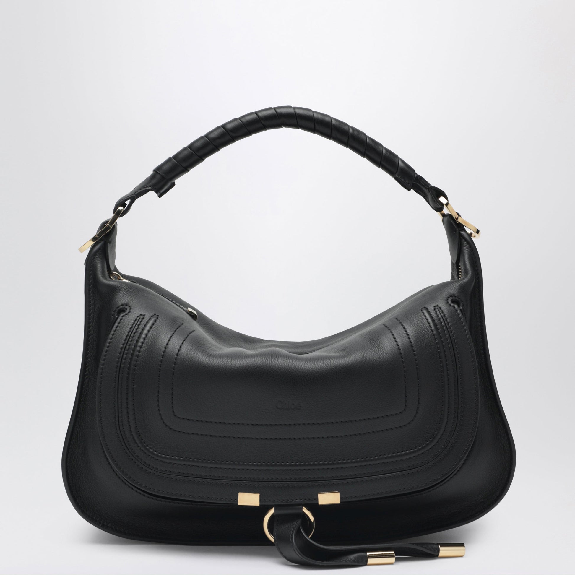 Chloe Small Marcie Leather Bag In Black Women CHLOE