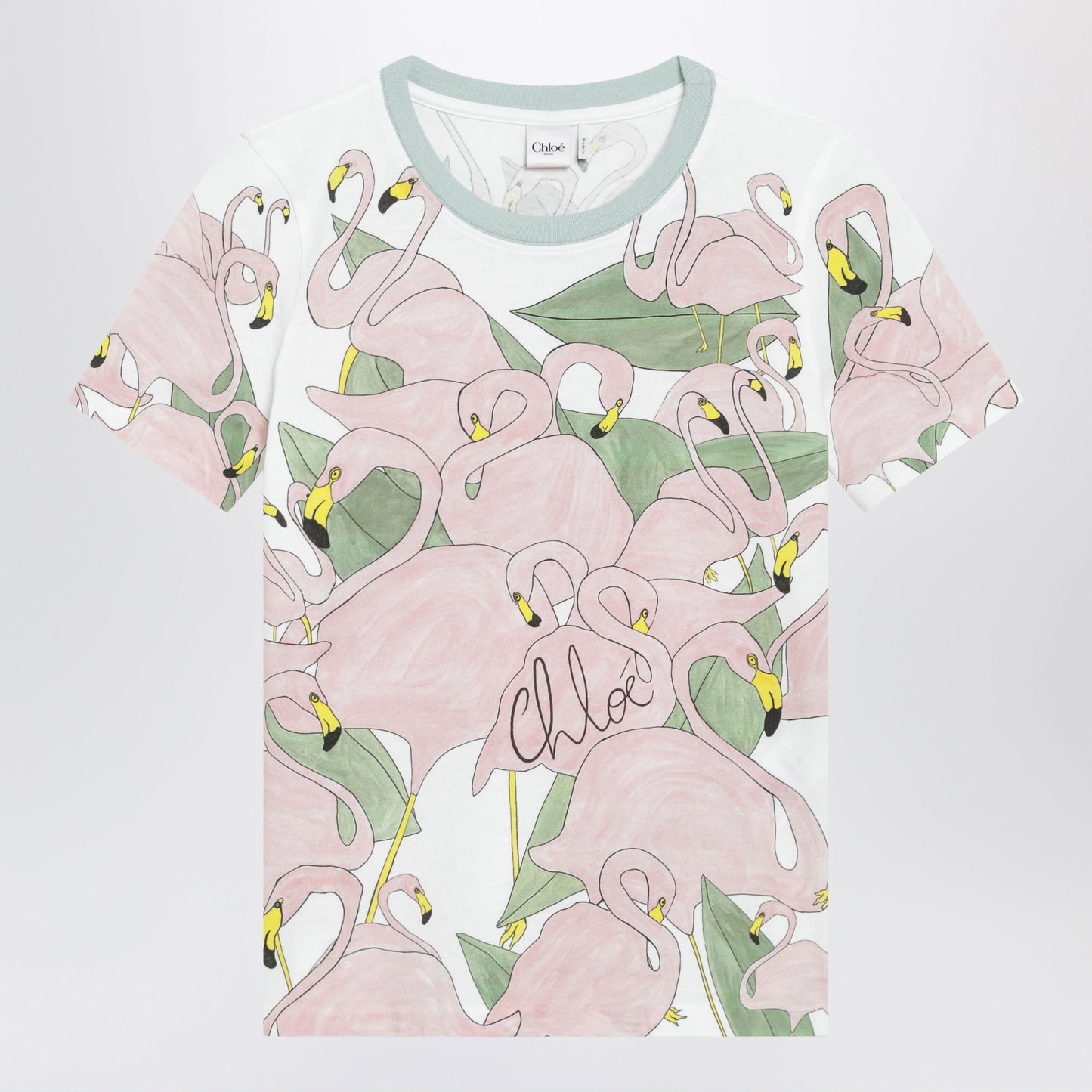 Chloe Baby-Fit Crew-Neck T-Shirt In Organic Cotton Jersey, Multicolor Women CHLOE