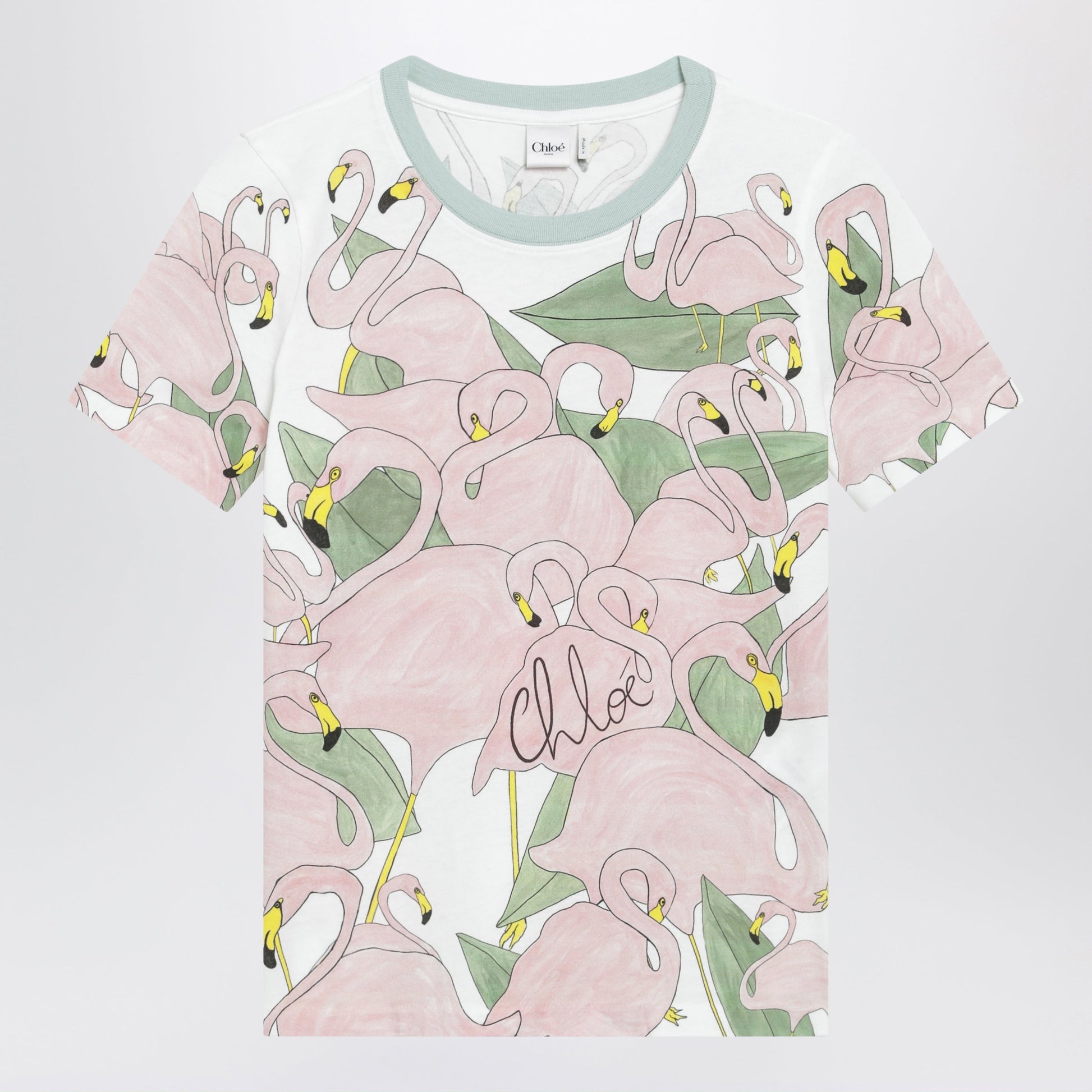 Chloe Baby-Fit Crew-Neck T-Shirt In Organic Cotton Jersey, Multicolor Women CHLOE