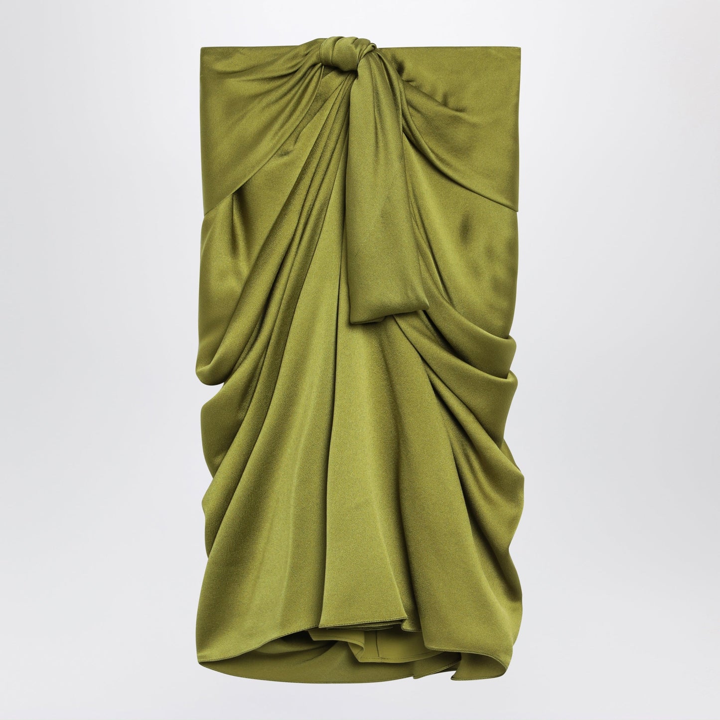 Chloe Green Draped Silk Skirt Women CHLOE
