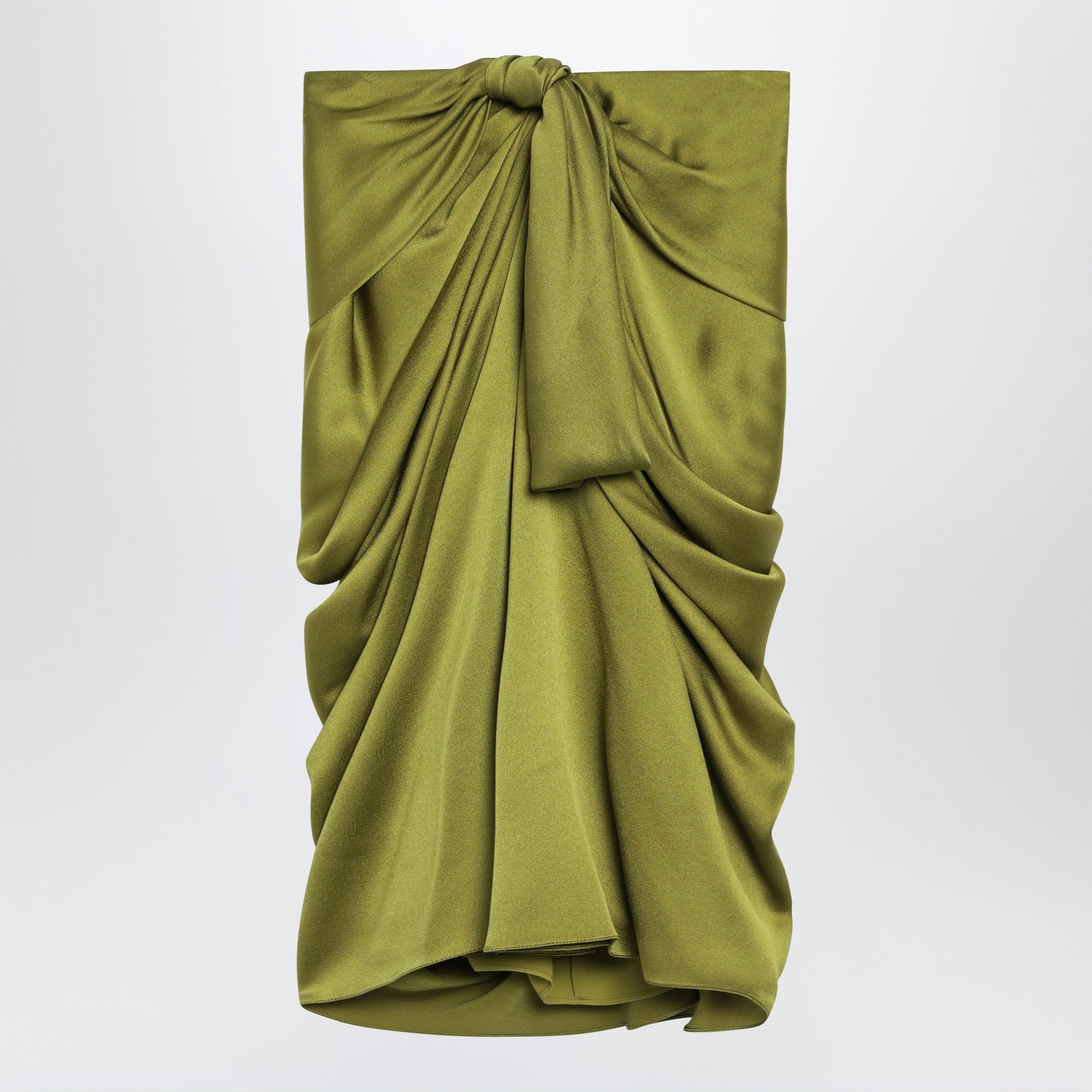 Chloe Green Draped Silk Skirt Women CHLOE
