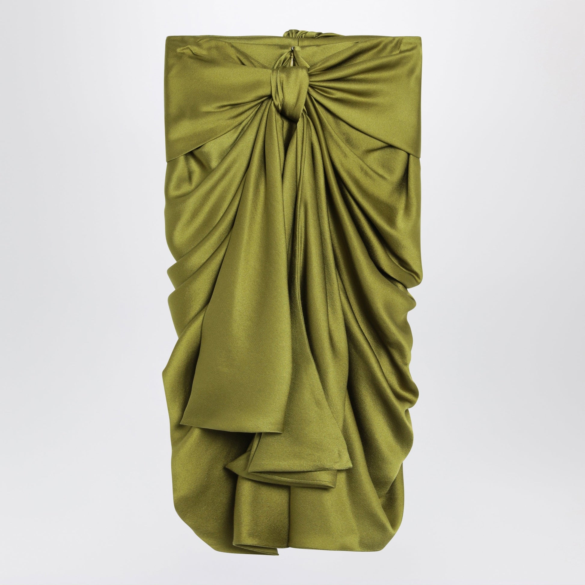 Chloe Green Draped Silk Skirt Women CHLOE