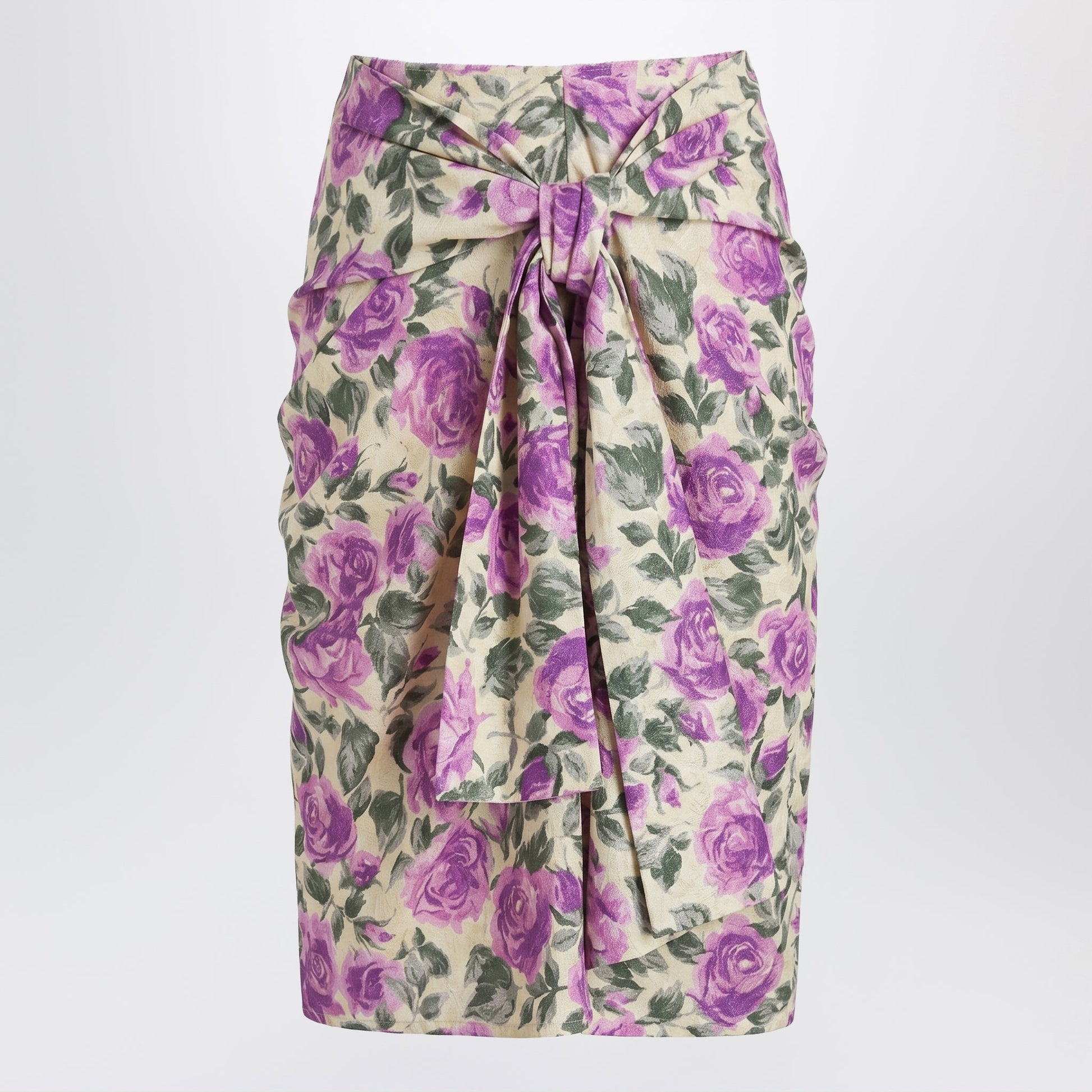 Chloe Midi Silk Skirt With Multicolour Floral Print Women CHLOE