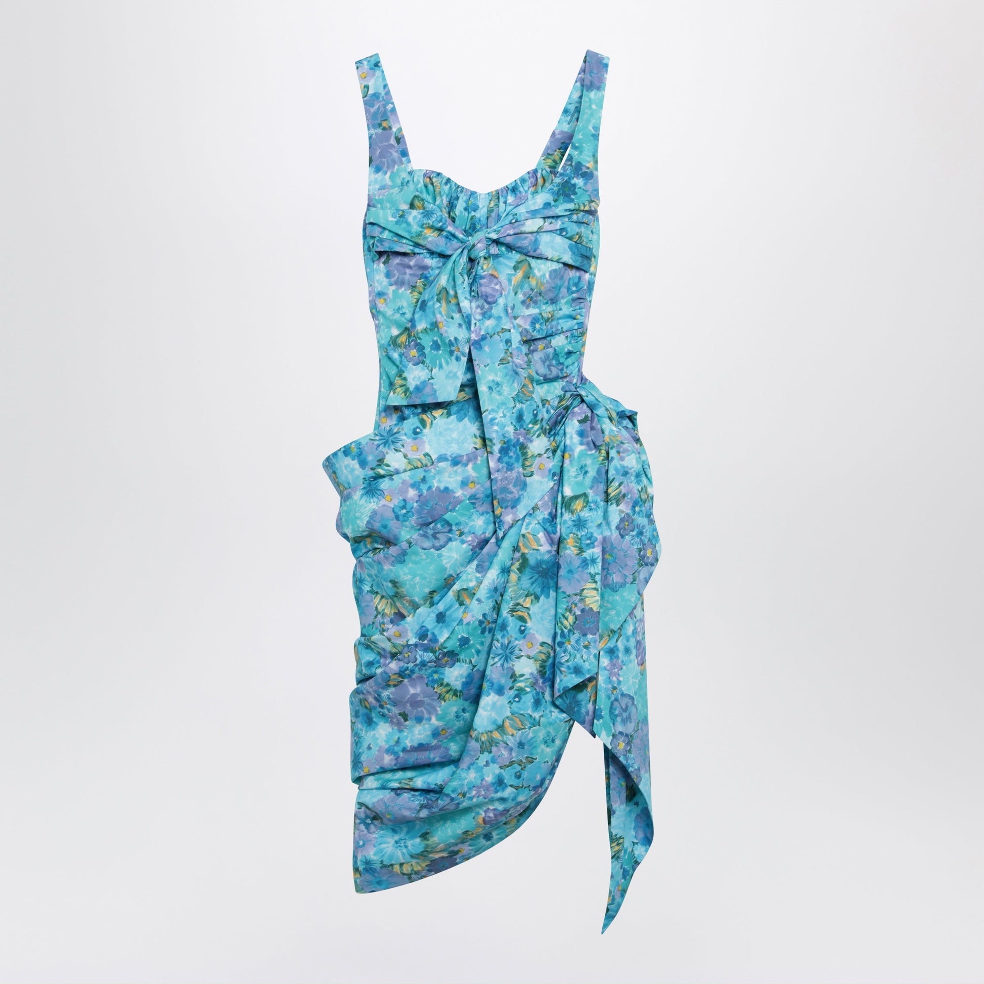 Chloe Sleeveless Wrap Bustier Midi Dress In Cotton Poplin Women CHLOE