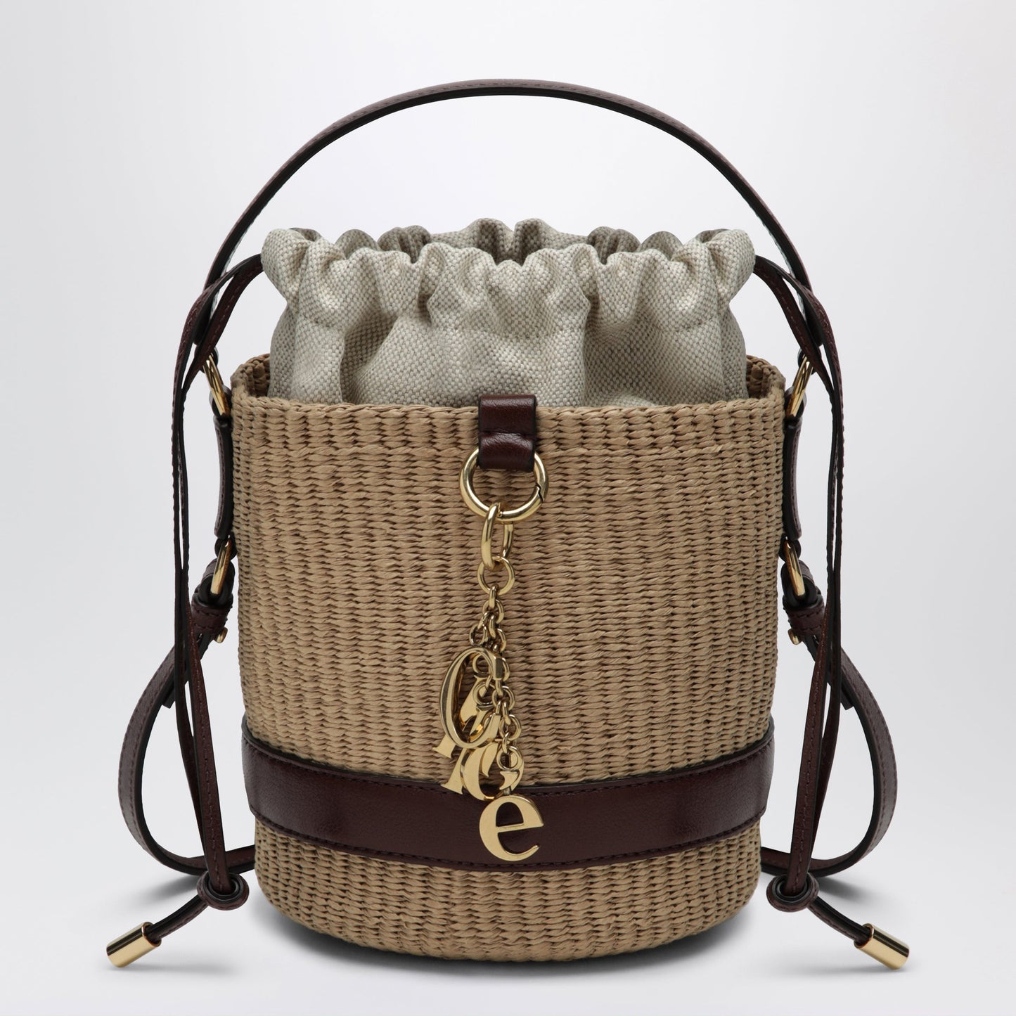 Chloe Charms Basket Bag In Natural Fibers Women CHLOE