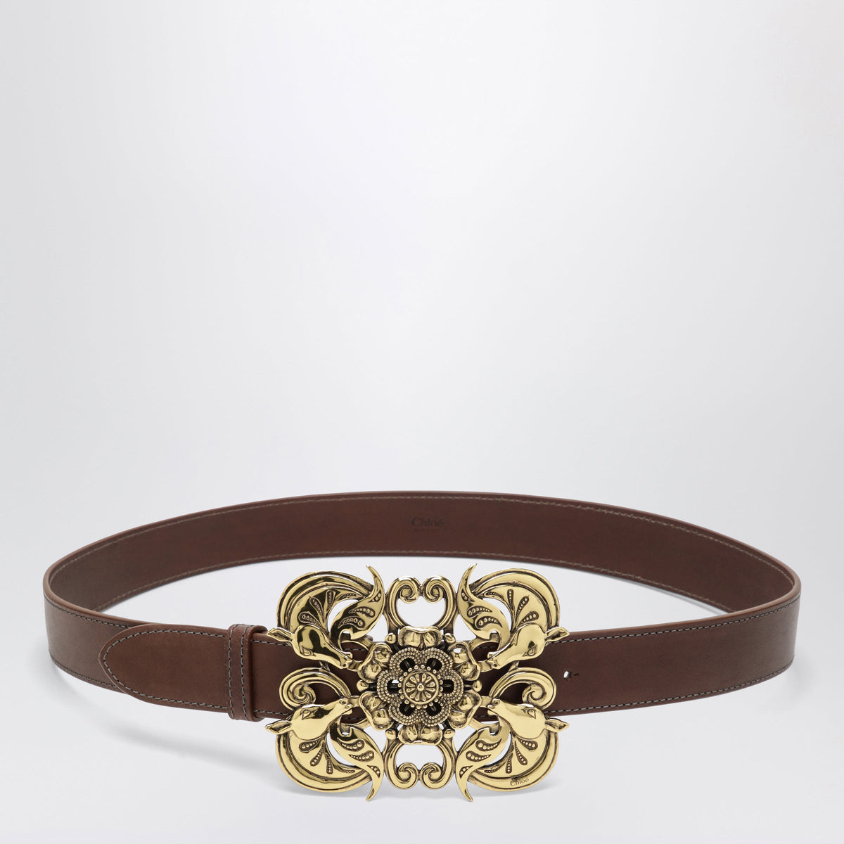 Chloe Brown Chloe Wild Medallion Belt Women CHLOE