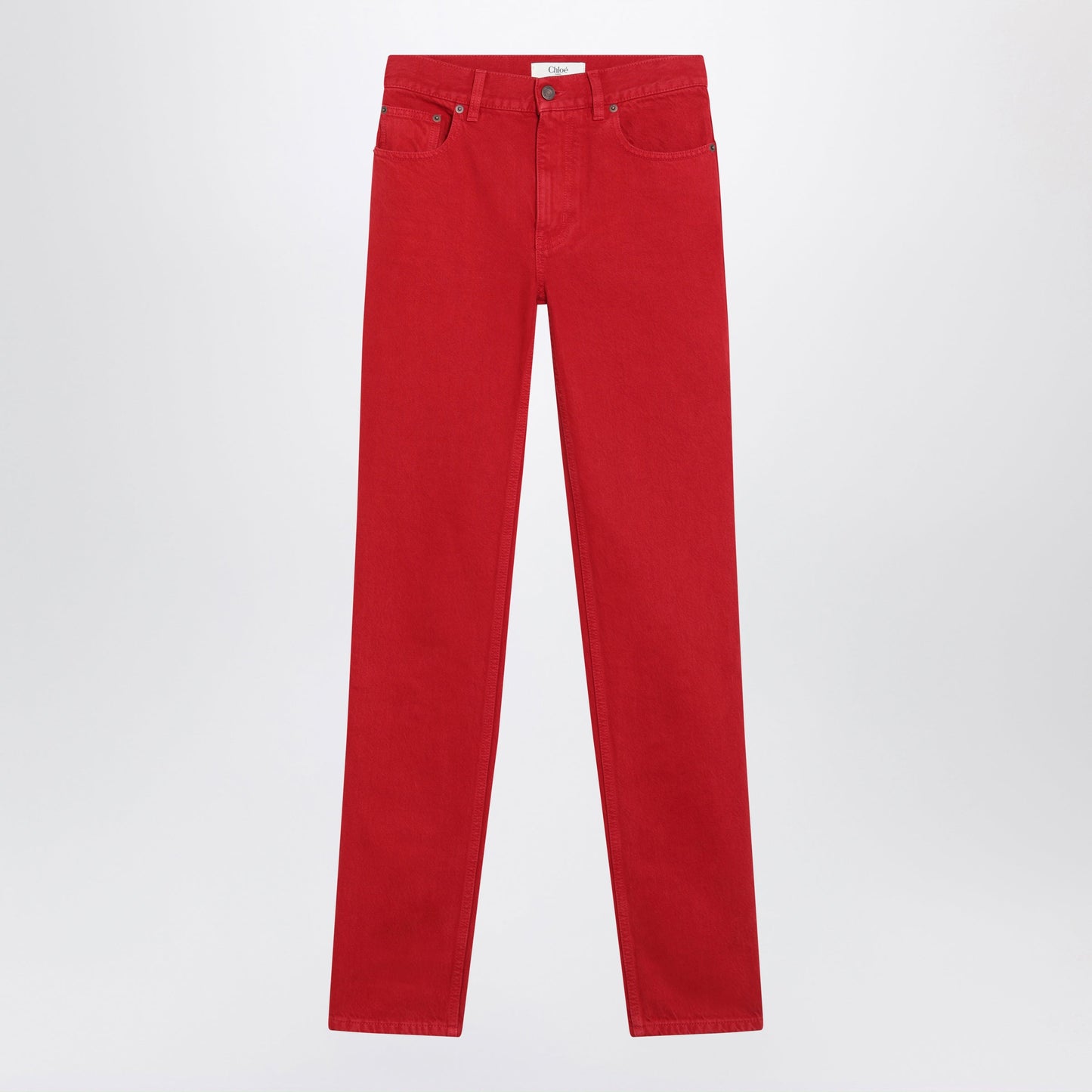 Chloe Berry Red Cotton Denim Jeans Women CHLOE