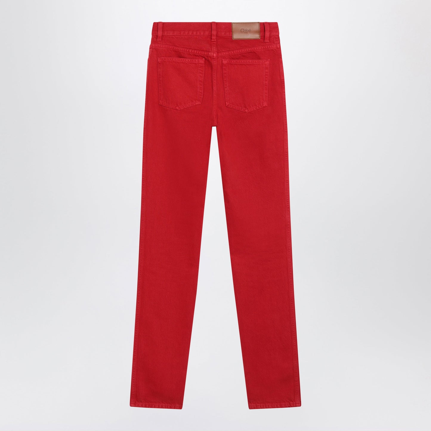 Chloe Berry Red Cotton Denim Jeans Women CHLOE
