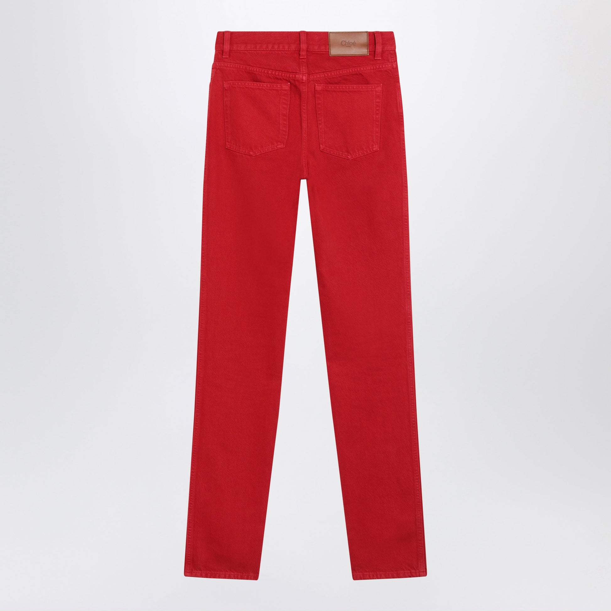 Chloe Berry Red Cotton Denim Jeans Women CHLOE
