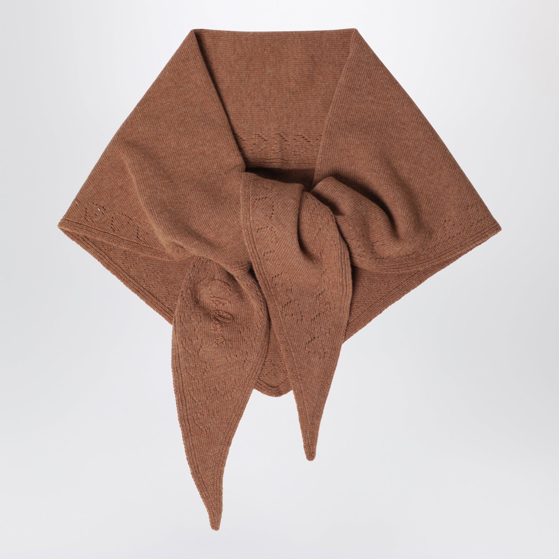 Chloe Iconic Camel Wool Triangle Scarf Women CHLOE