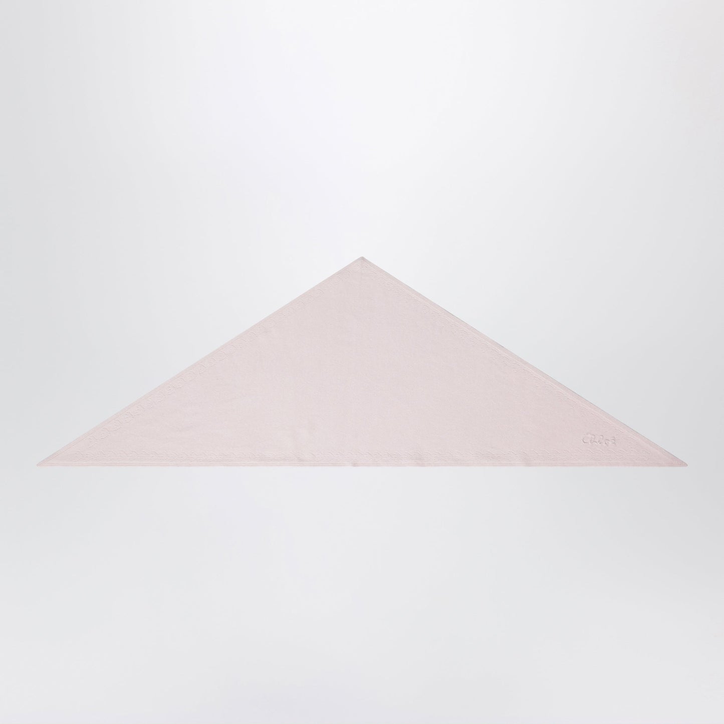 Chloe Iconic Pink Triangular Wool Scarf Women CHLOE