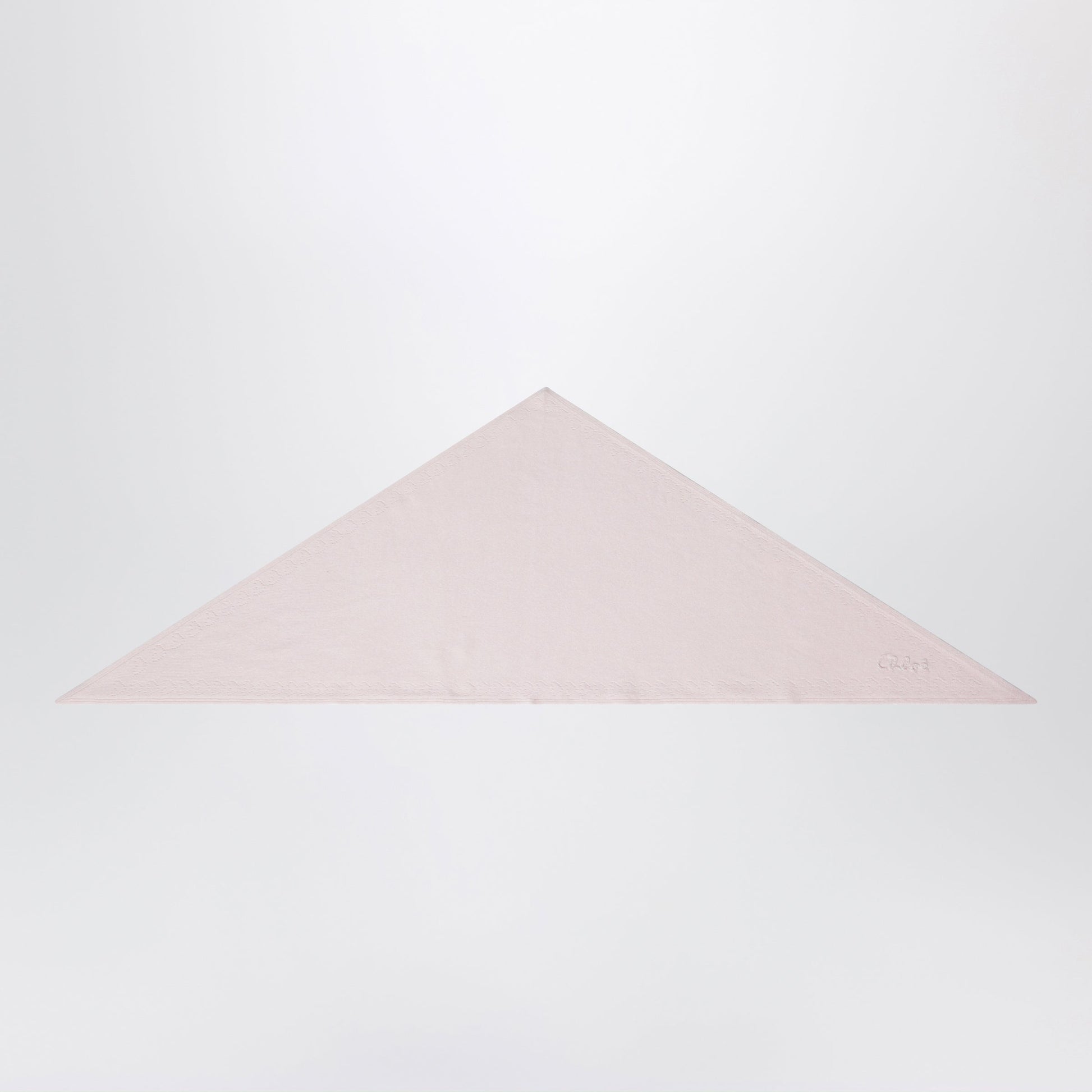 Chloe Iconic Pink Triangular Wool Scarf Women CHLOE