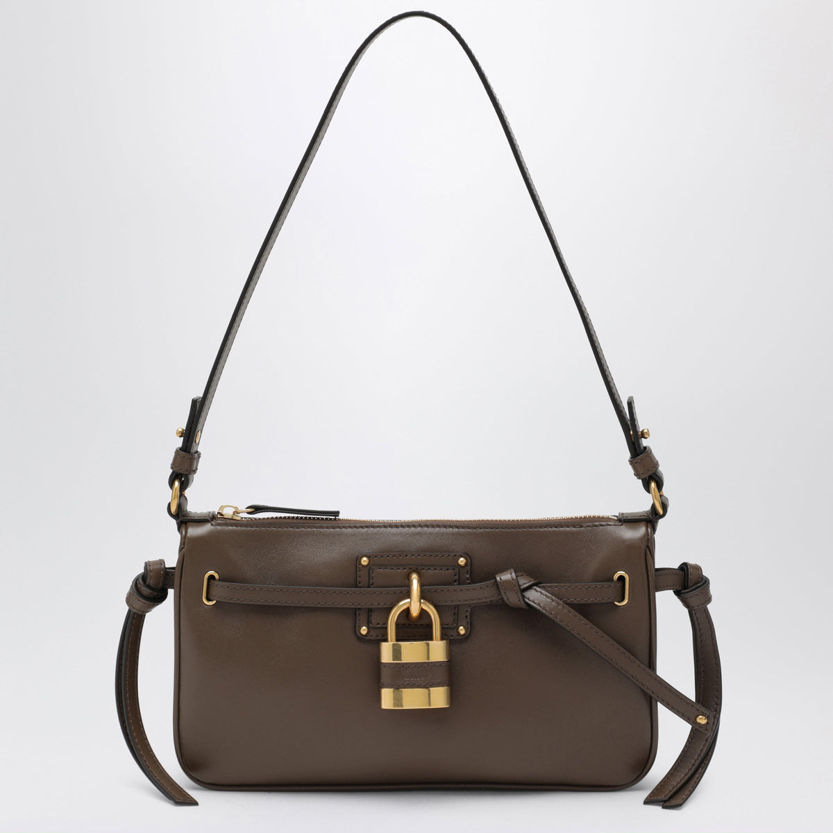 Chloe Mini Paddington Sling Brown Nappa Clutch Bag Women CHLOE