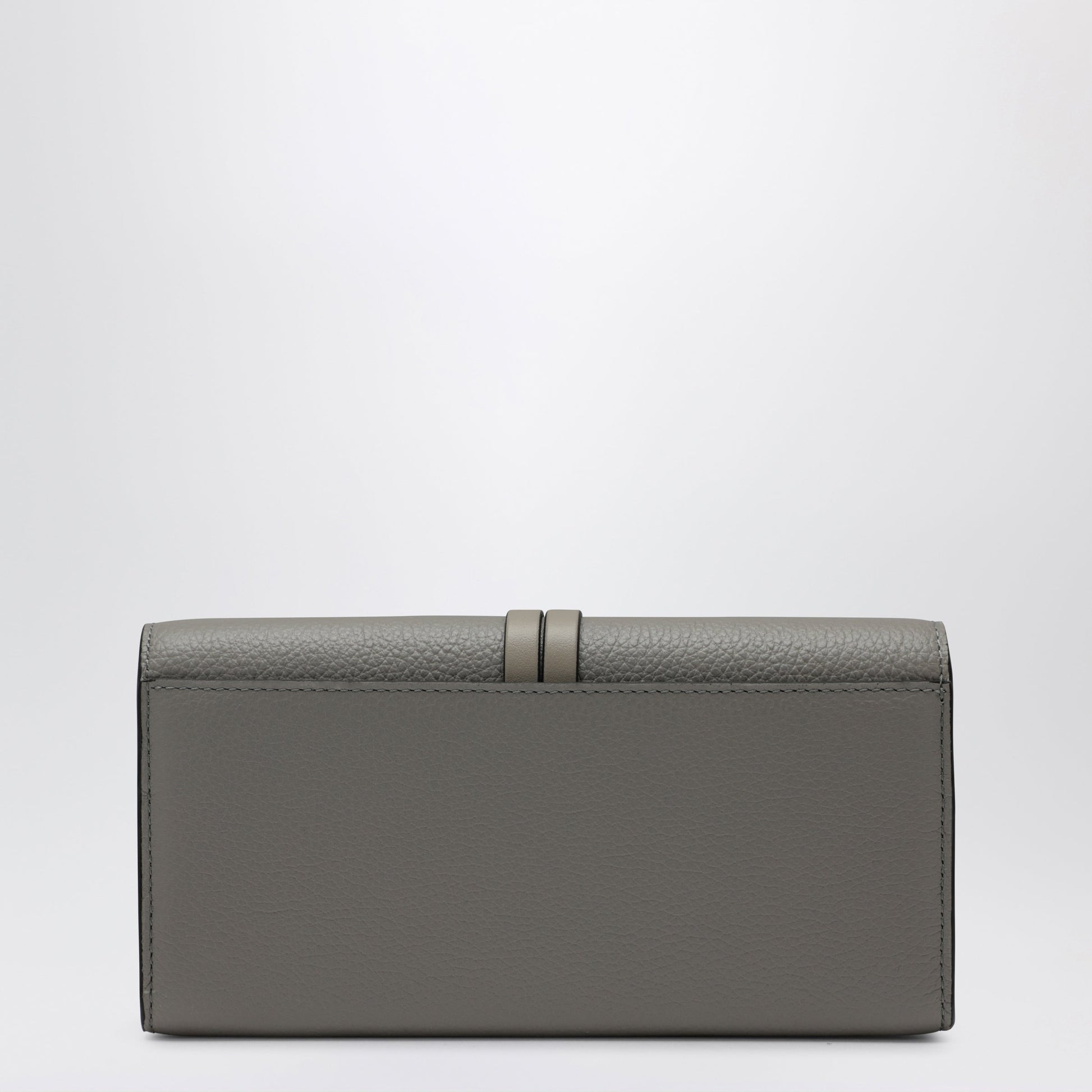 Chloe Grey Alphabet Flap Wallet In Grained Leather Women CHLOE