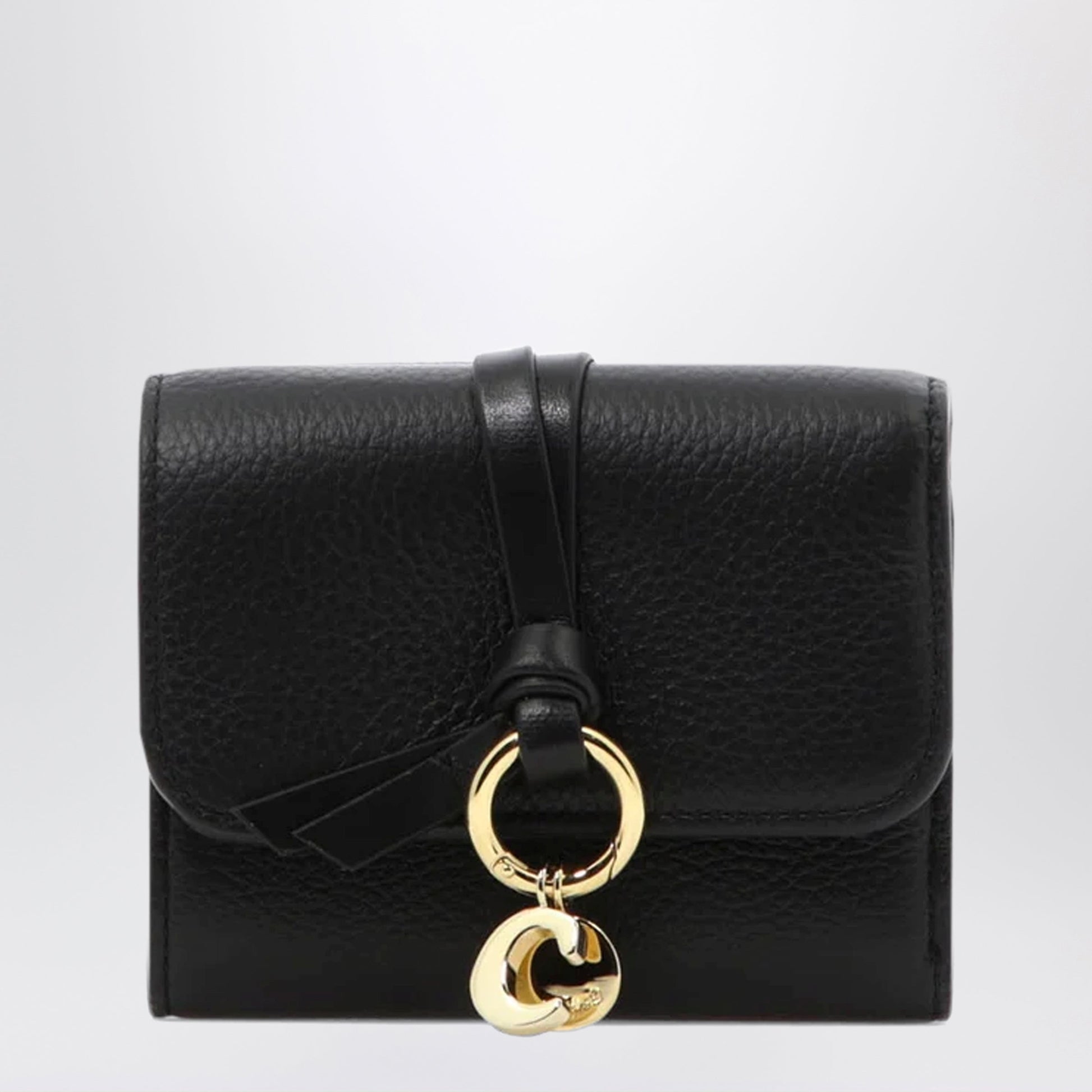 Chloe Small Alphabet Trifold Wallet Black Women CHLOE
