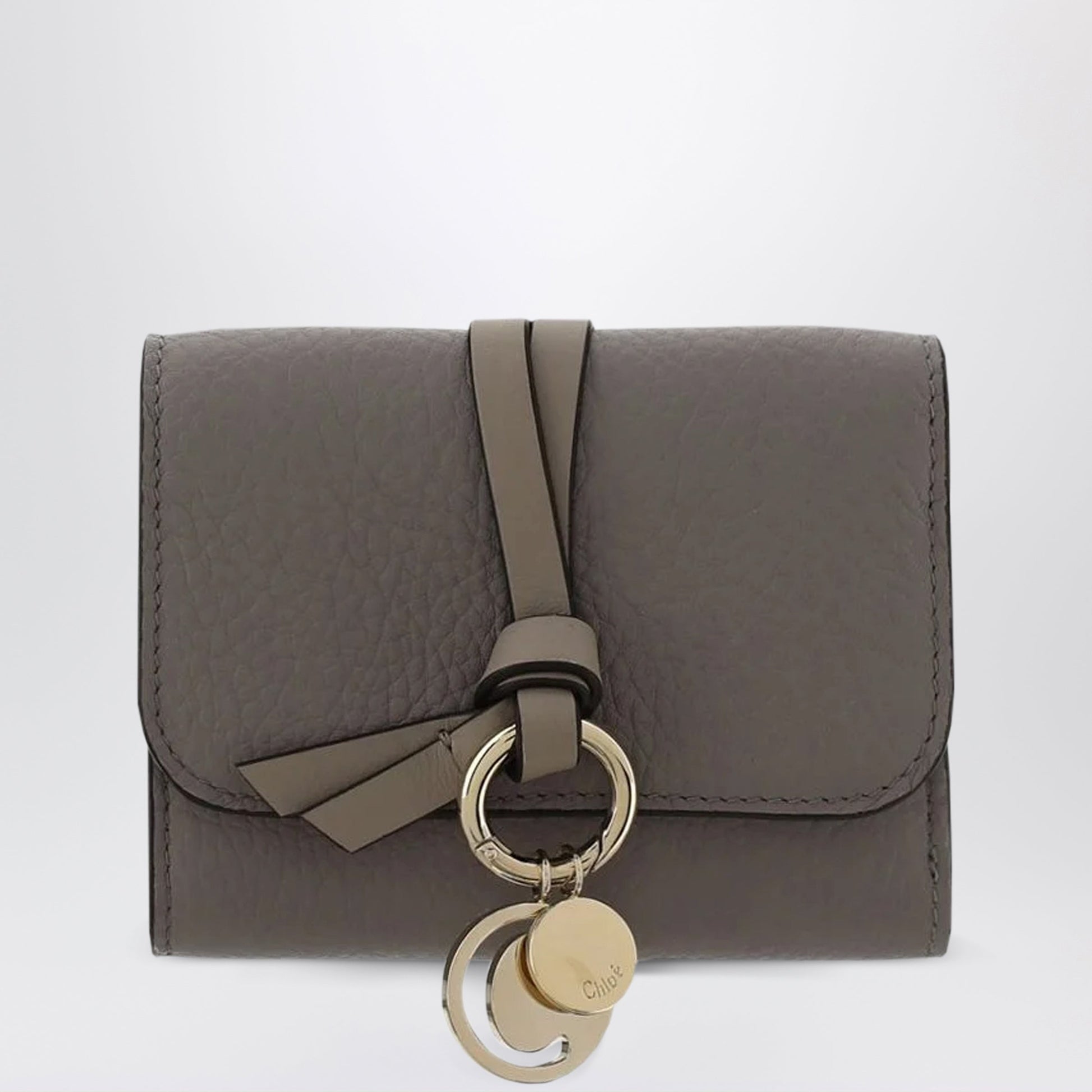 Chloe Small Alphabet Trifold Wallet Grey Women CHLOE
