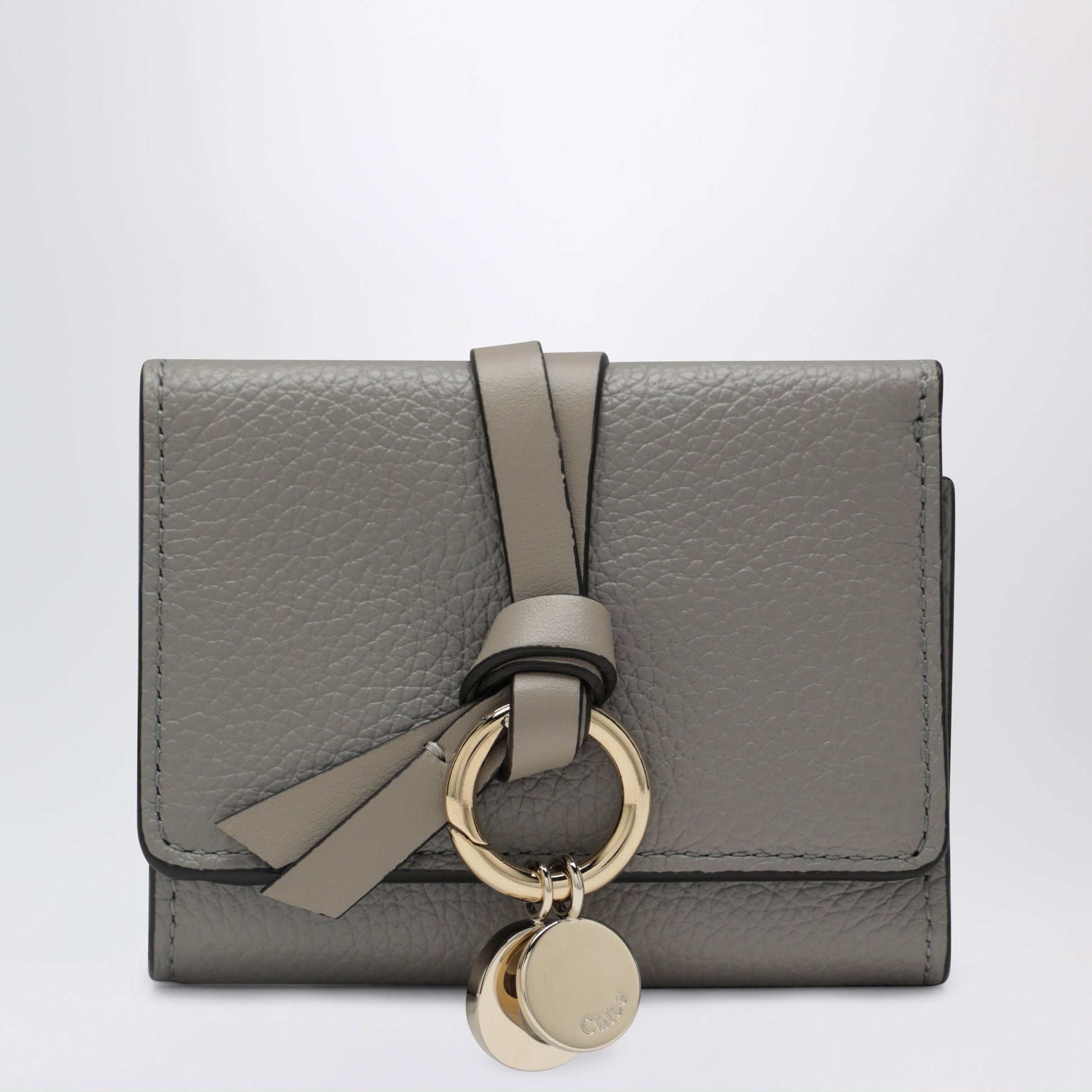 Chloe Grey Alphabet Mini Trifold Wallet Women CHLOE