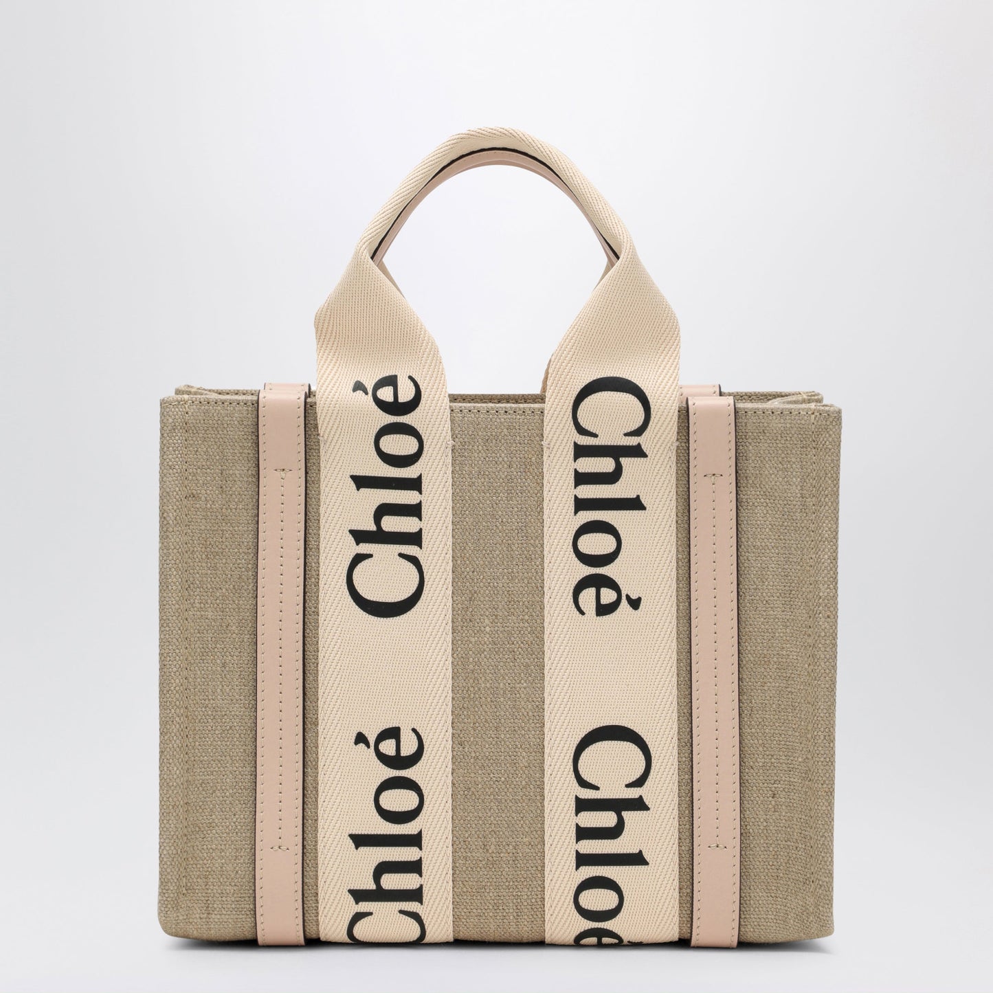Chloe Woody Little Bag In Beige Canvas Women CHLOE