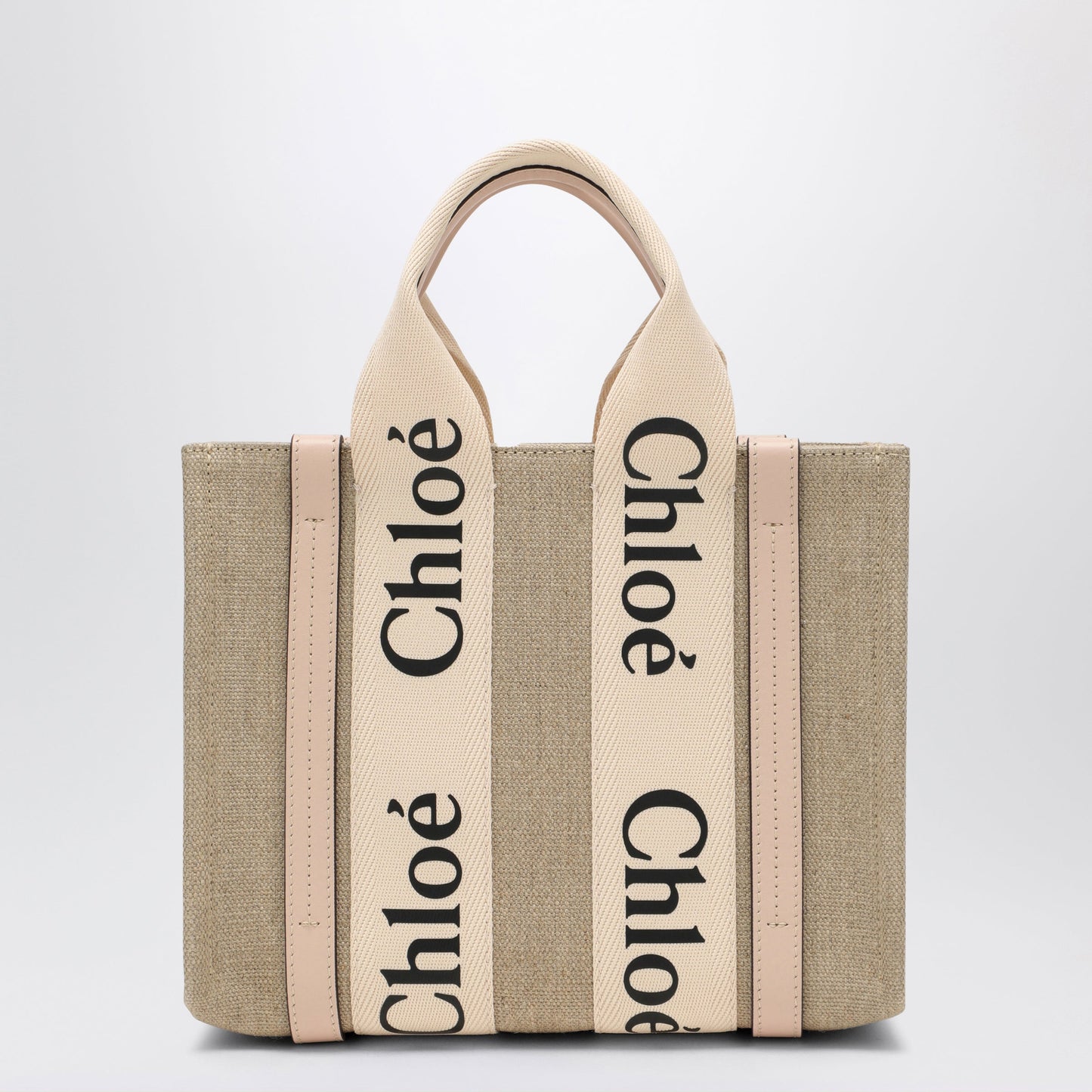 Chloe Woody Little Bag In Beige Canvas Women CHLOE