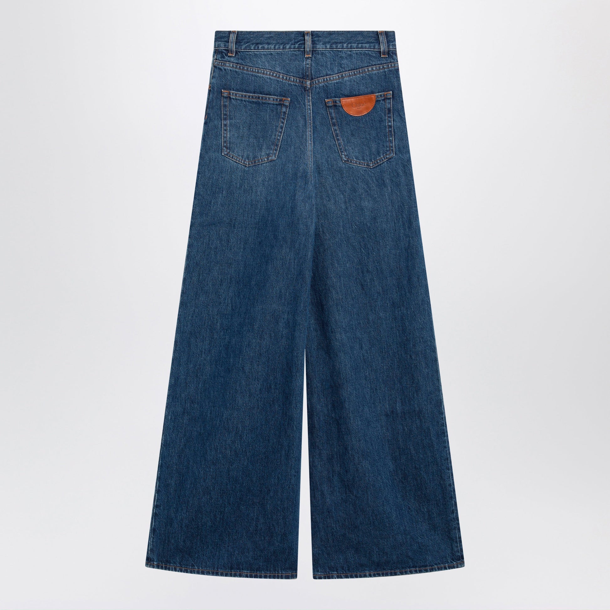 Chloe Chloe Flared Jeans In Washed Midnight Blue Denim Women CHLOE