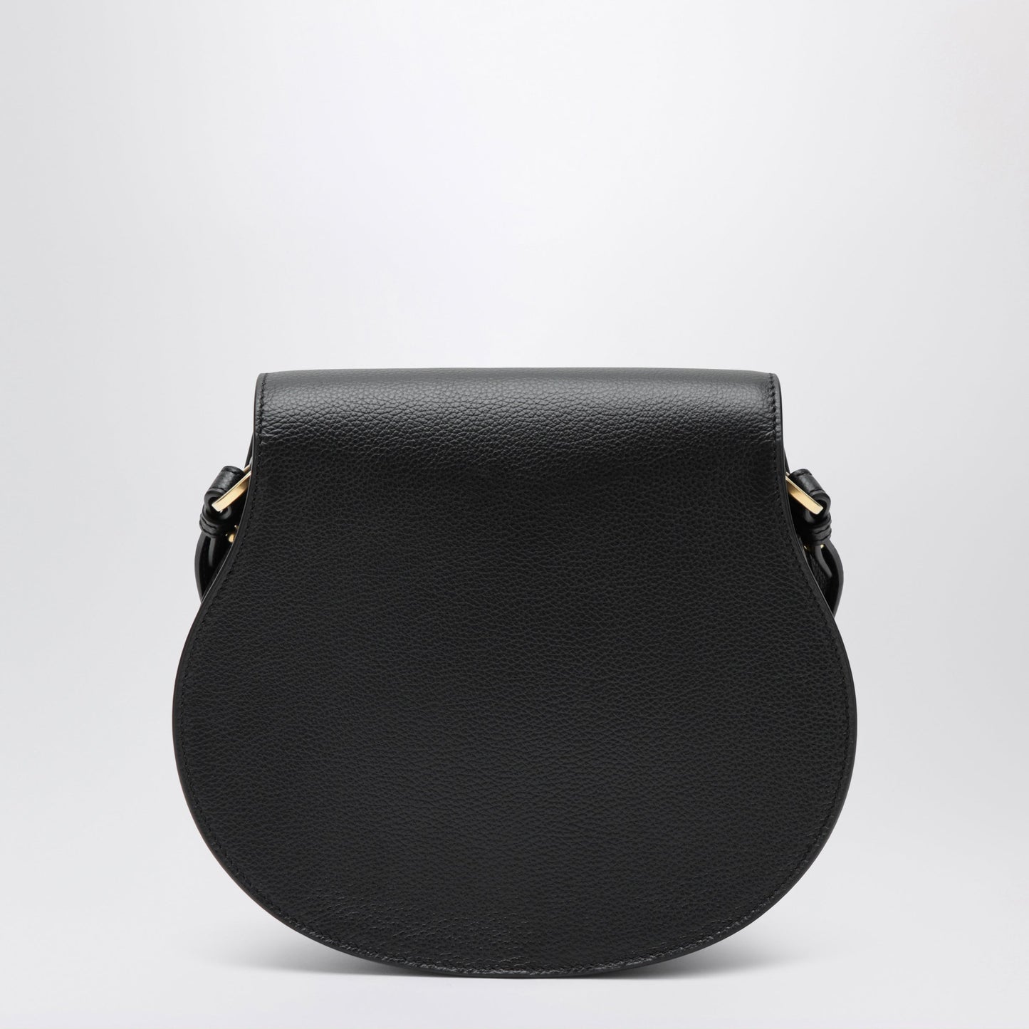 Chloe Saddle Marcie Bag In Black Grained Leather Women CHLOE