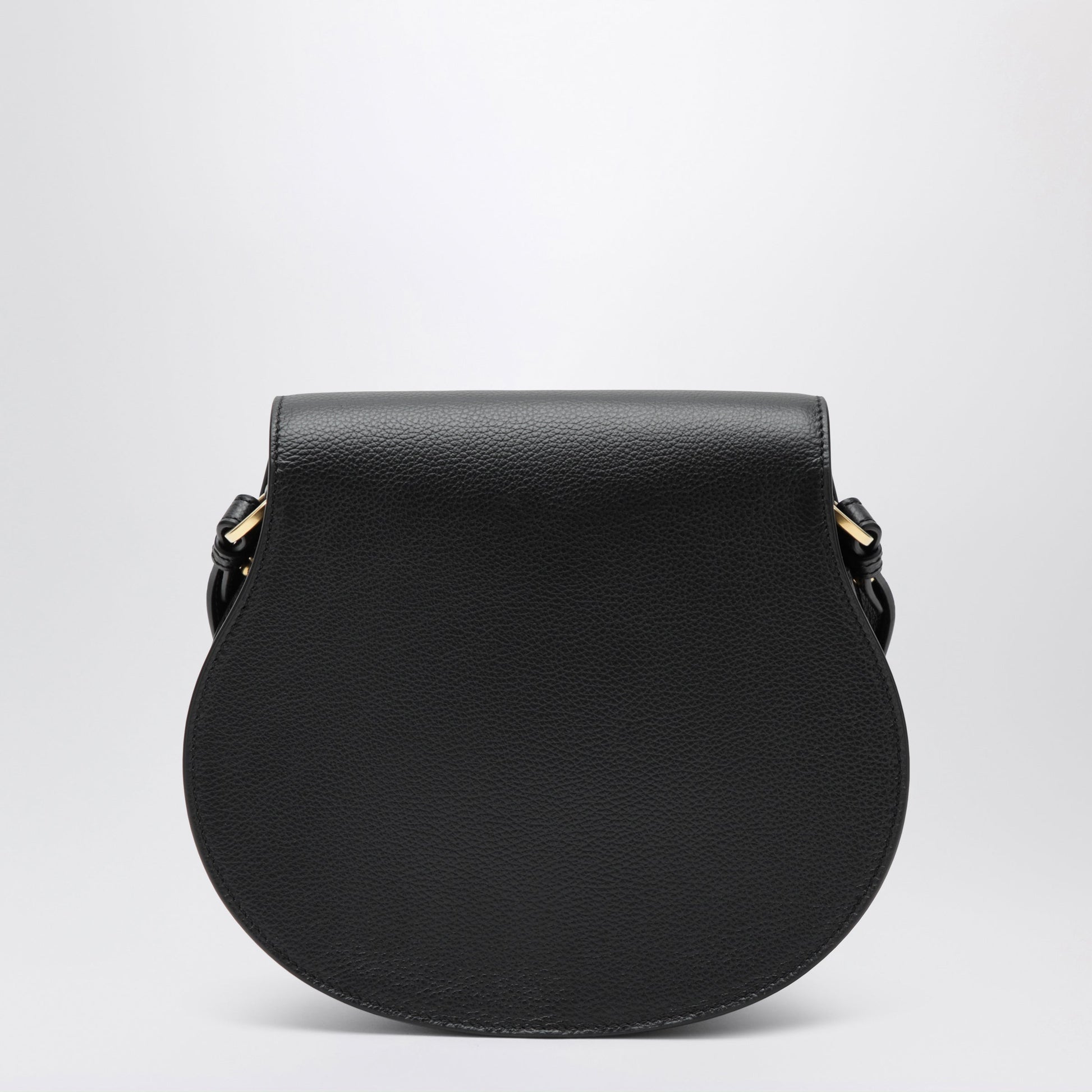 Chloe Saddle Marcie Bag In Black Grained Leather Women CHLOE