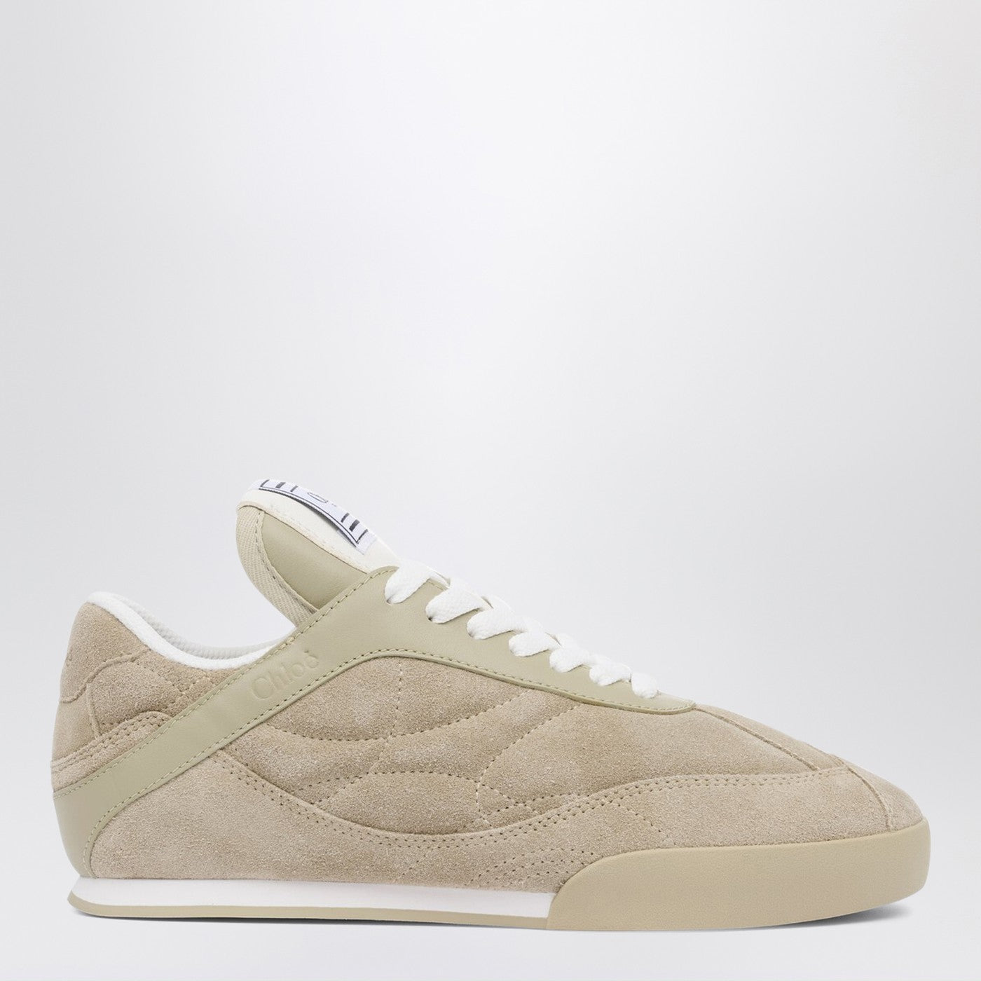 Chloe Chloe Kick Pale Khaki Suede Sneakers Women CHLOE