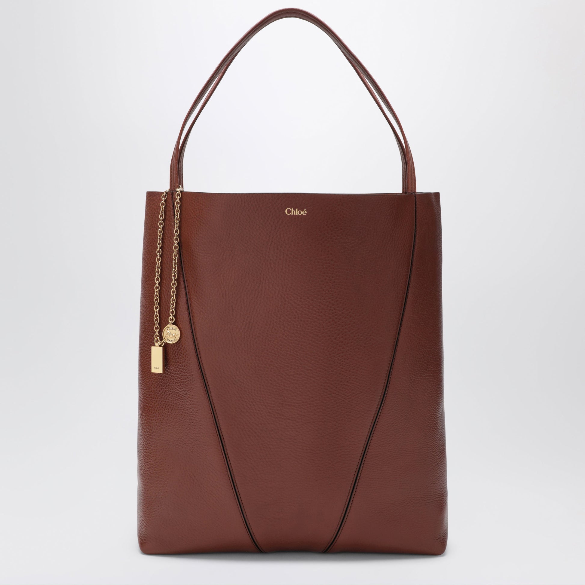 Chloe Large Brown Chloe Spin Tote Bag Women CHLOE