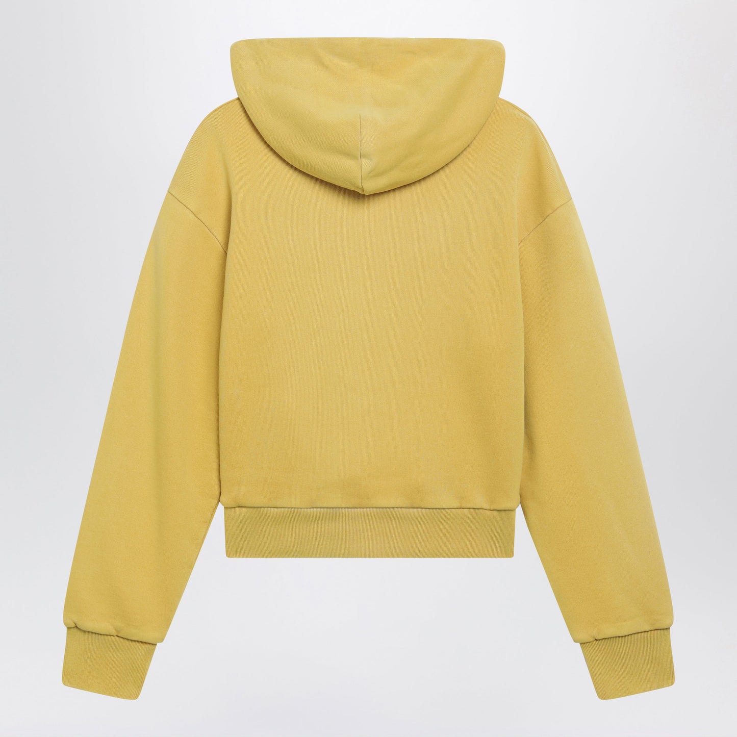 Acne Studios Mustard Yellow Cotton Zip-Up Hoodie With Logo Women ACNE STUDIOS