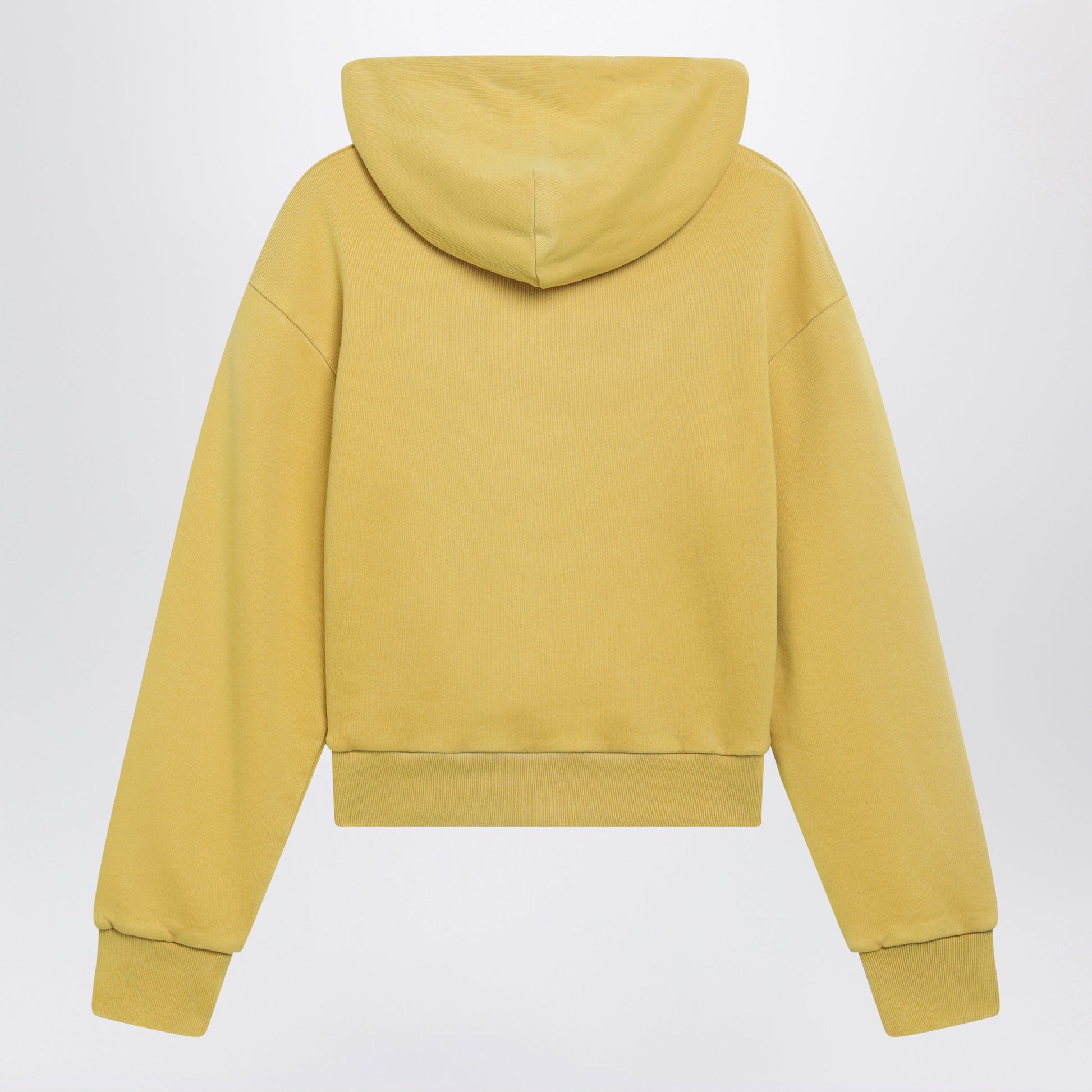 Acne Studios Mustard Yellow Cotton Zip-Up Hoodie With Logo Women ACNE STUDIOS