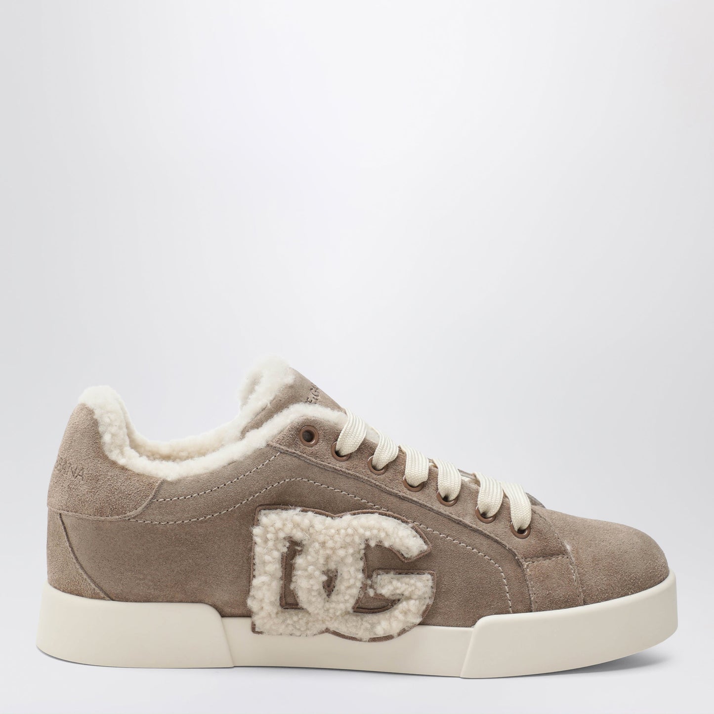 Dolce&Gabbana Portofino Light Sneakers In Calf Leather And Shearling Women DOLCE & GABBANA