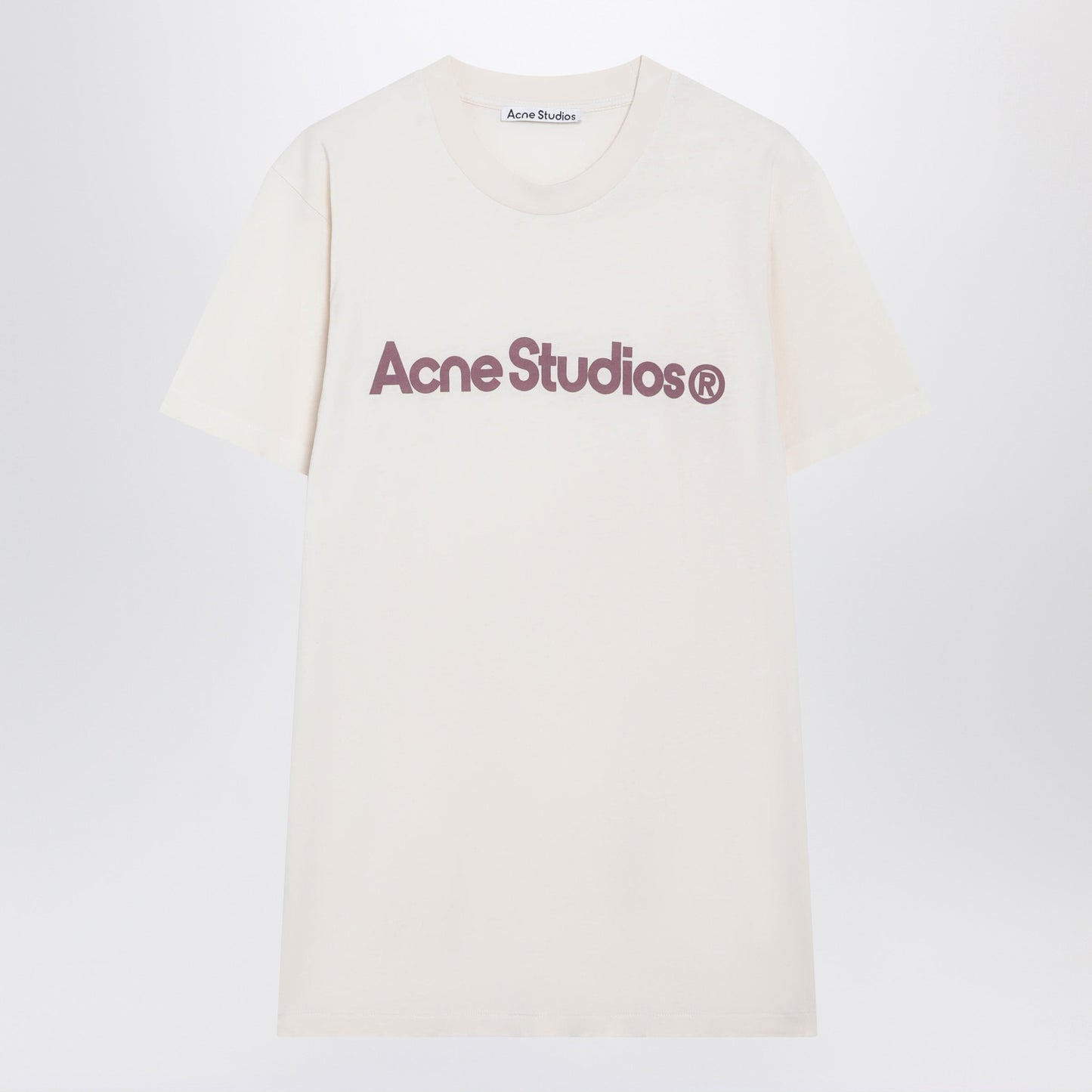 Acne Studios Pale Pink Cotton T-Shirt With Logo Men ACNE STUDIOS