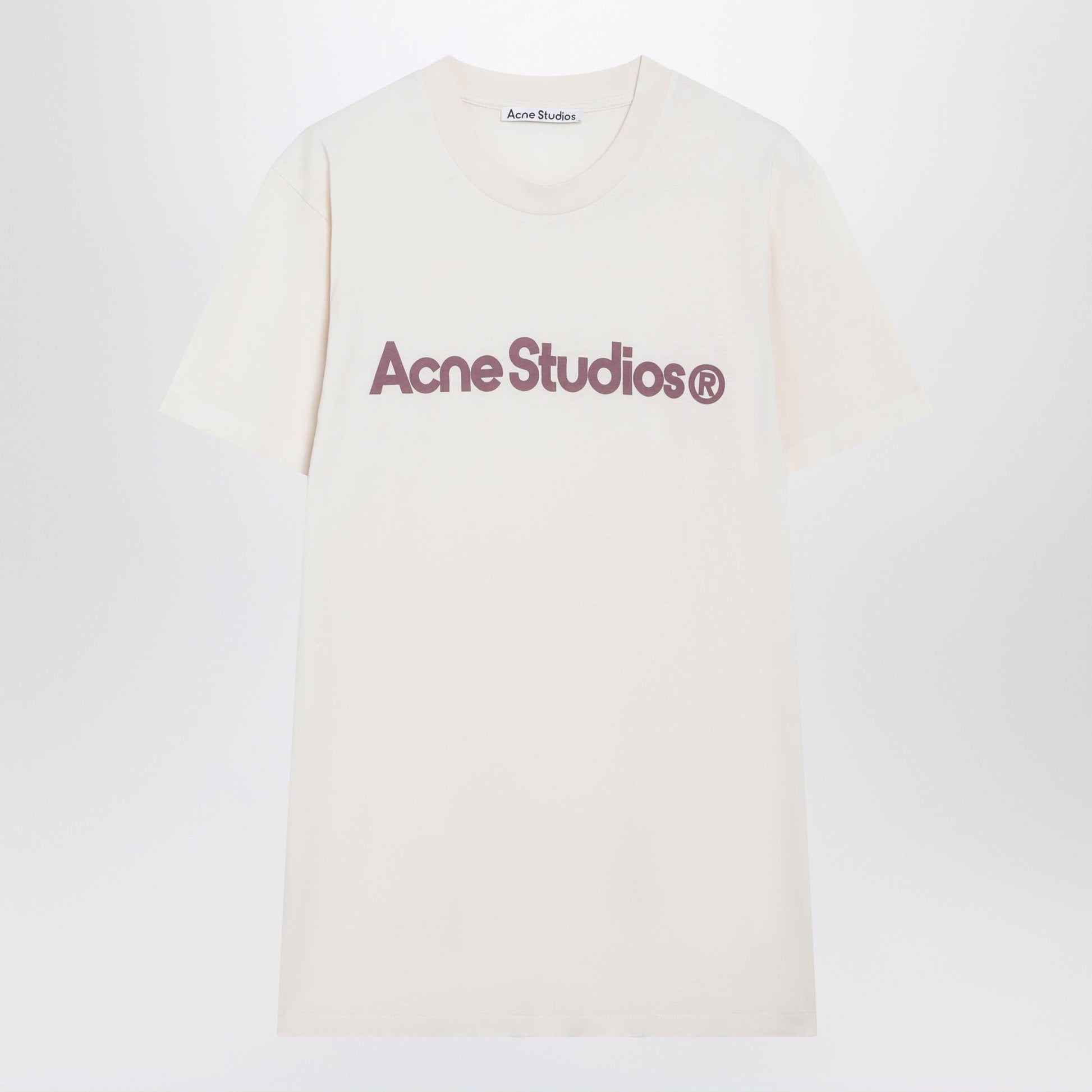 Acne Studios Pale Pink Cotton T-Shirt With Logo Men ACNE STUDIOS