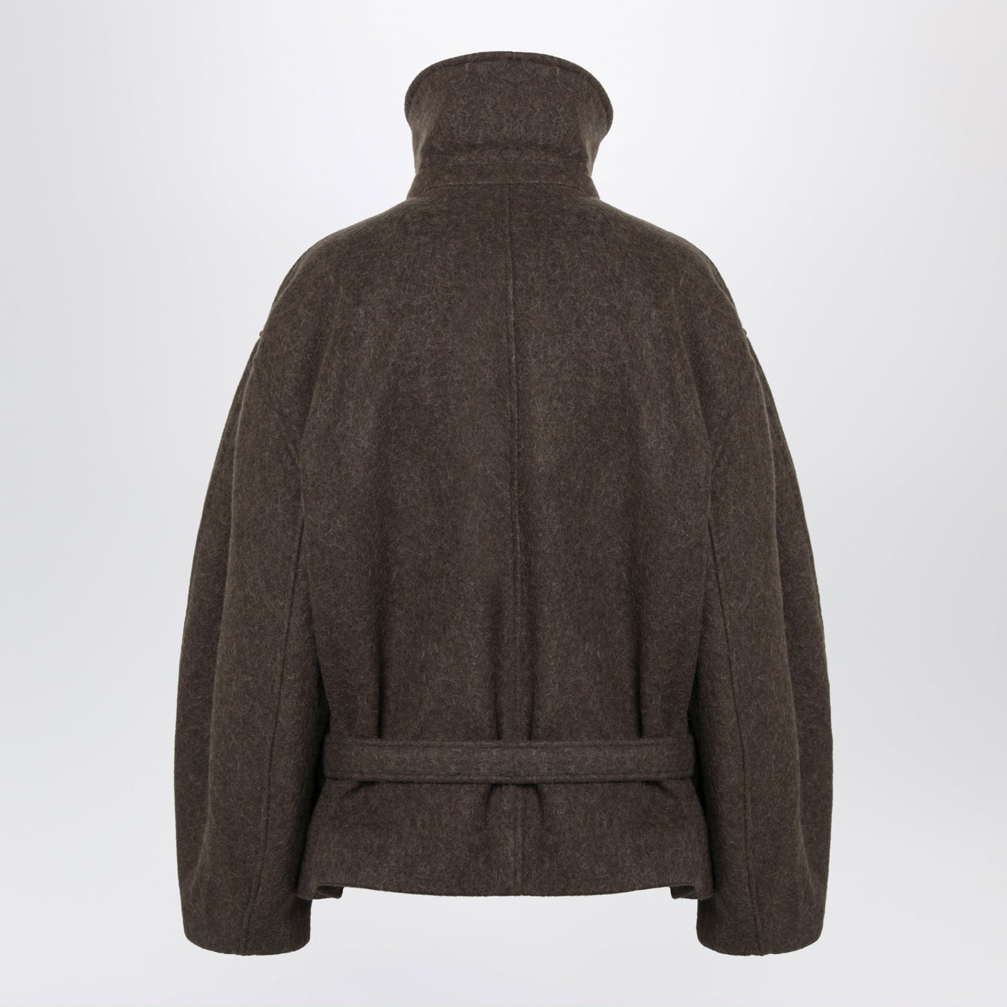 Lemaire Short Mud Felted Wool And Alpaca Wrap Coat Women LEMAIRE