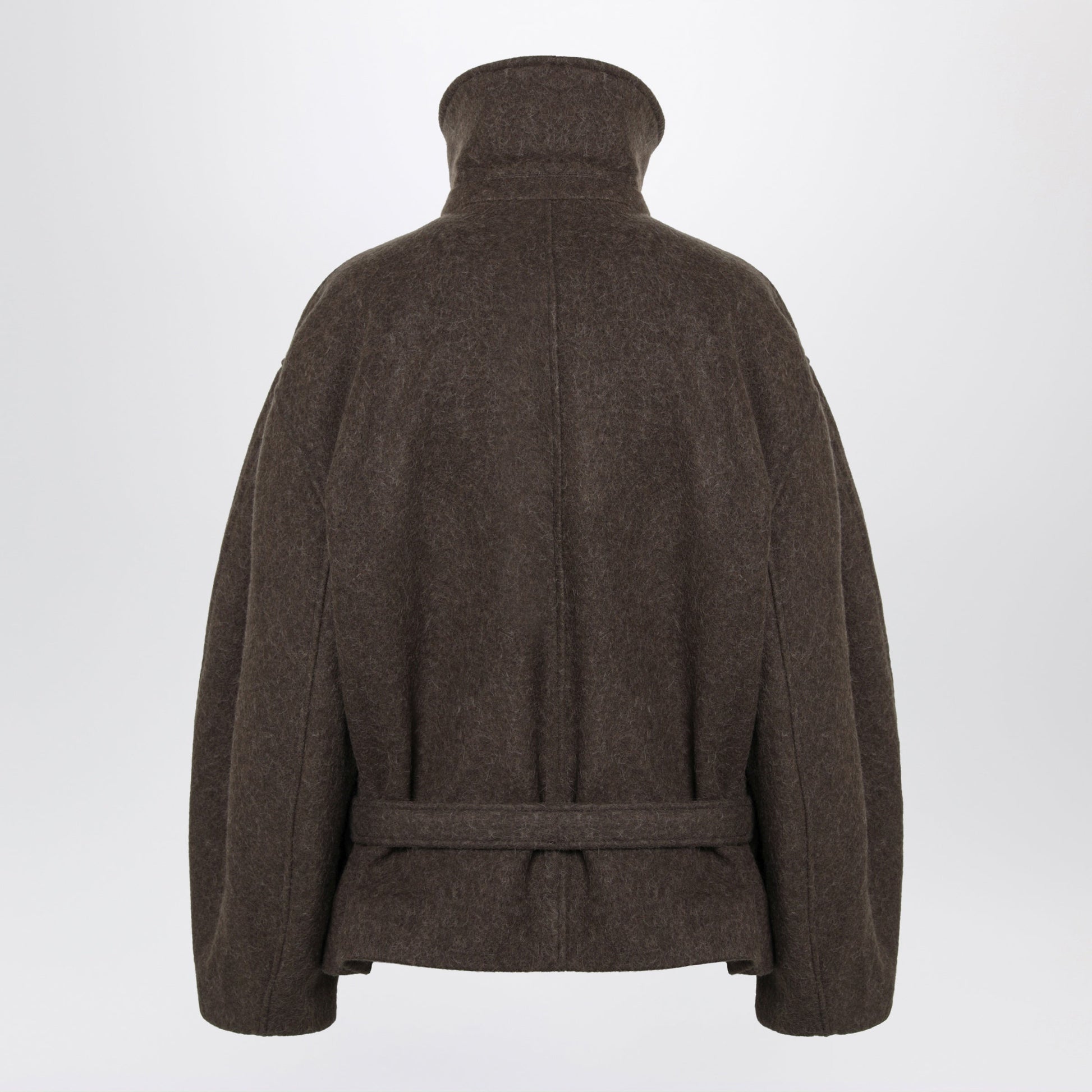 Lemaire Short Mud Felted Wool And Alpaca Wrap Coat Women LEMAIRE
