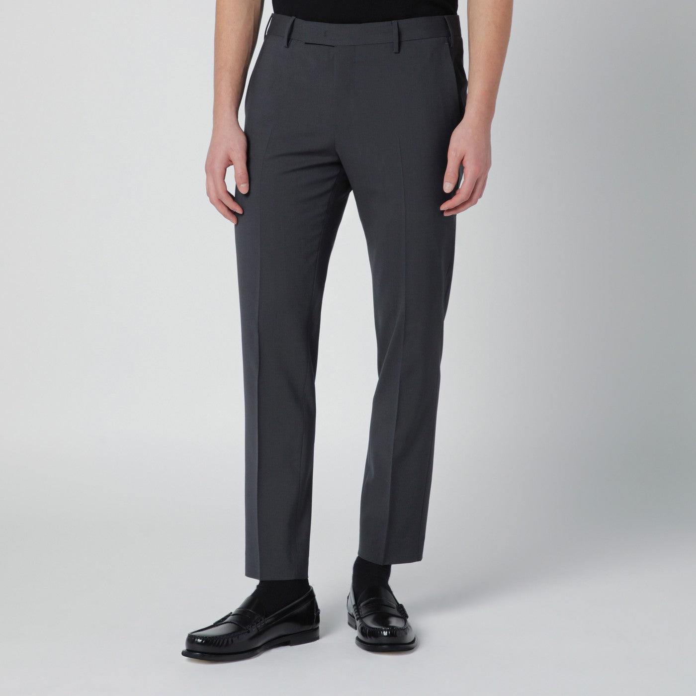 Pt Torino Grey Trousers In Wool Blend Men PT Torino