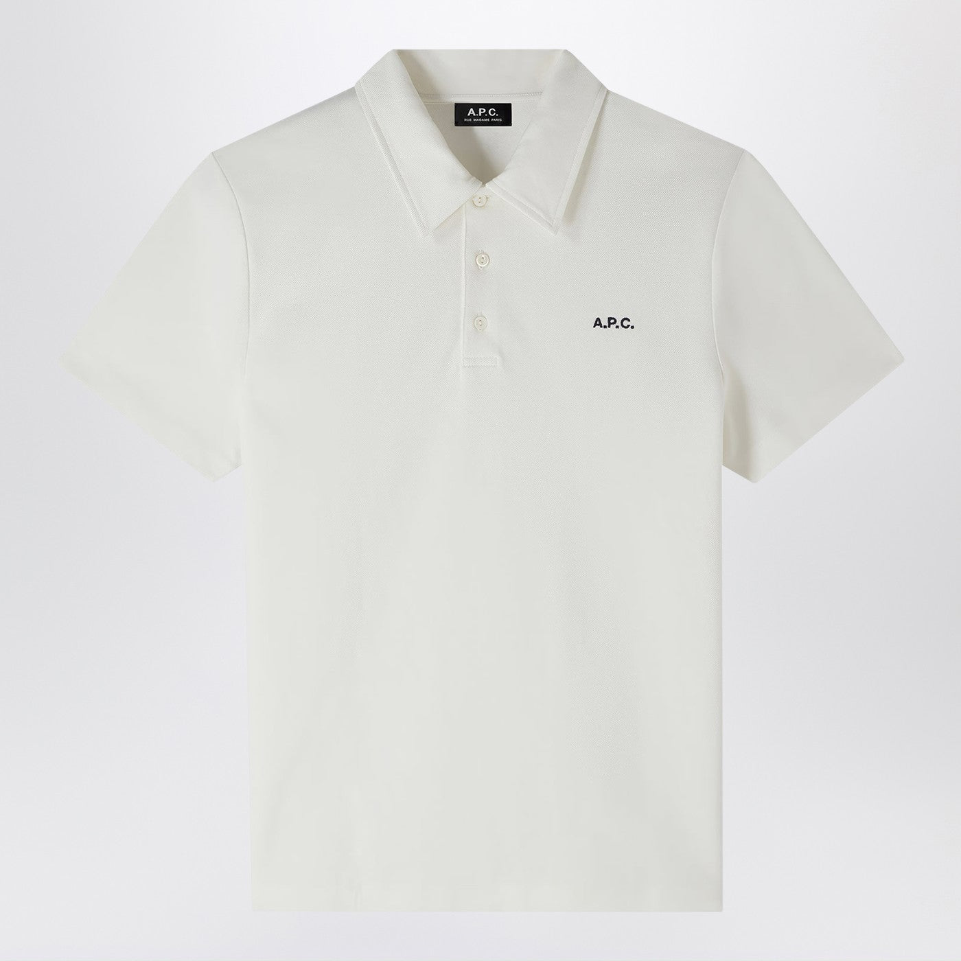 A.P.C. White Short-Sleeved Polo Shirt With Logo Embroidery Men A.P.C.